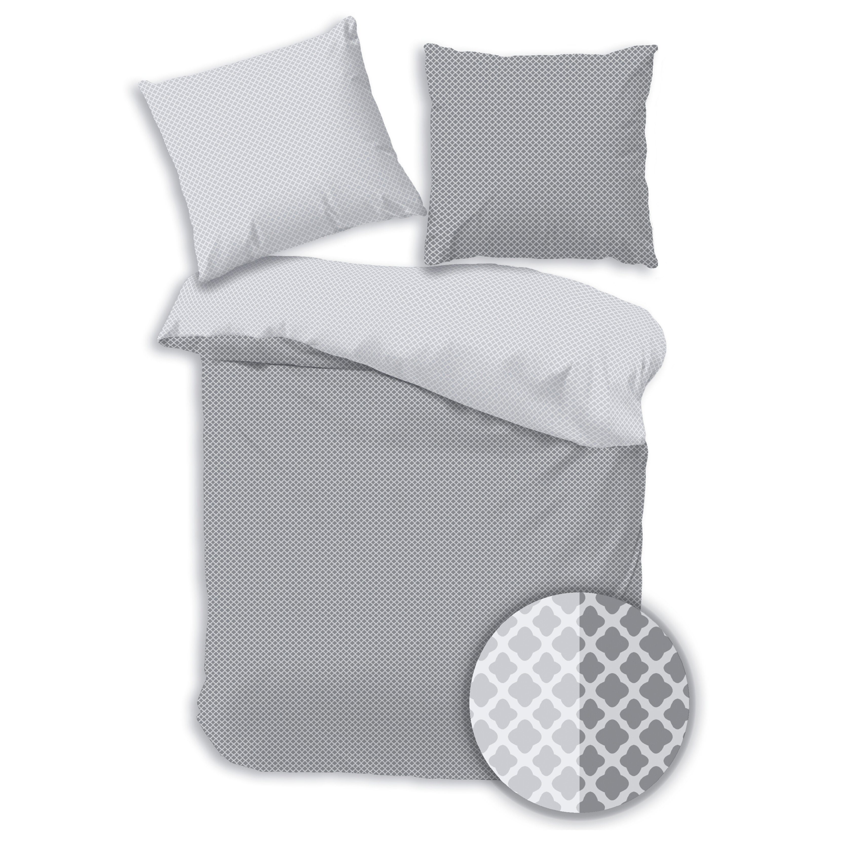 MTOnlinehandel Wendebettwäsche Urban Chic • 80x80 cm x 135x200 cm • Renforc günstig online kaufen