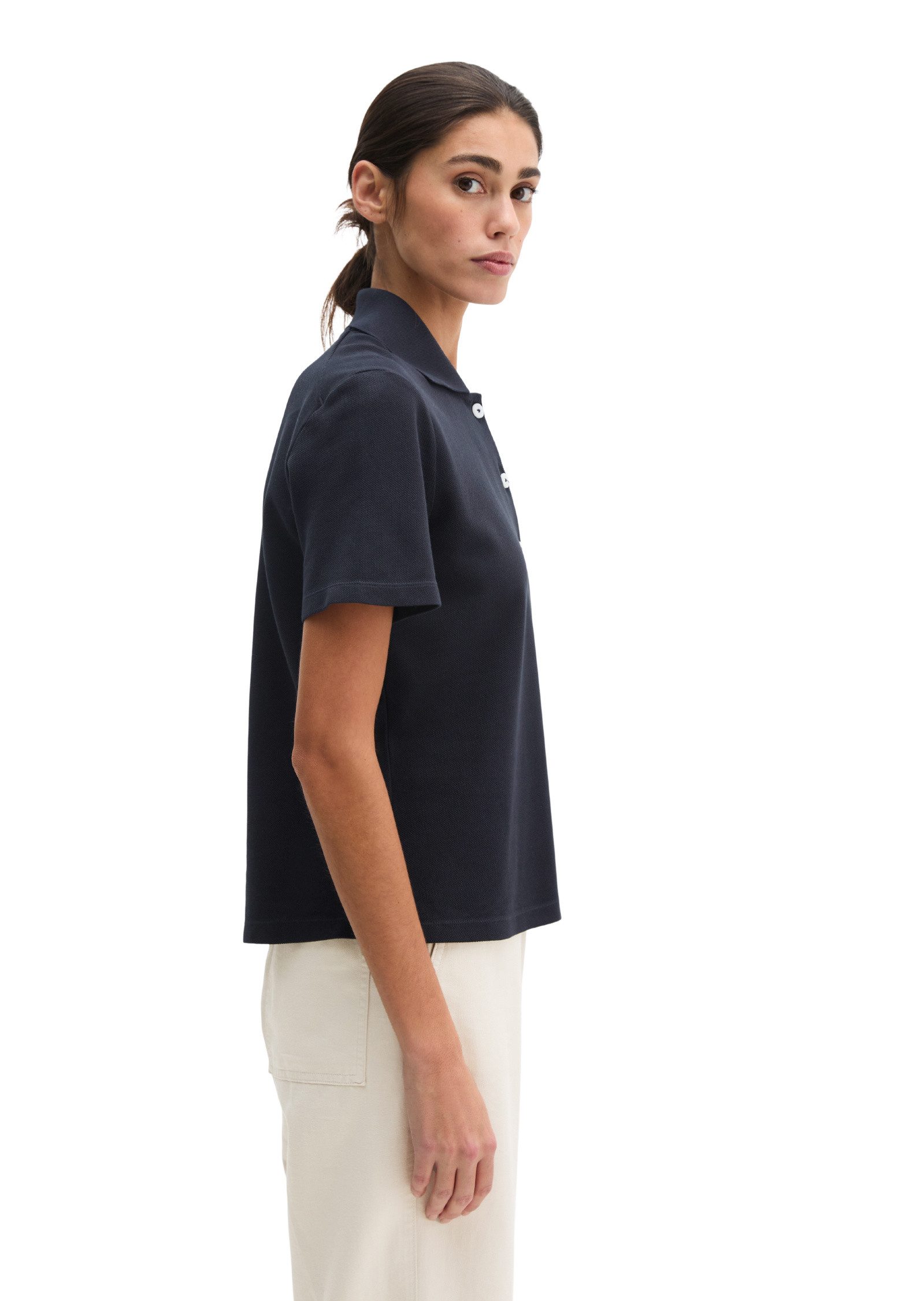 Marc O'Polo Poloshirt aus Garment-Dyed-Piqué-Jersey