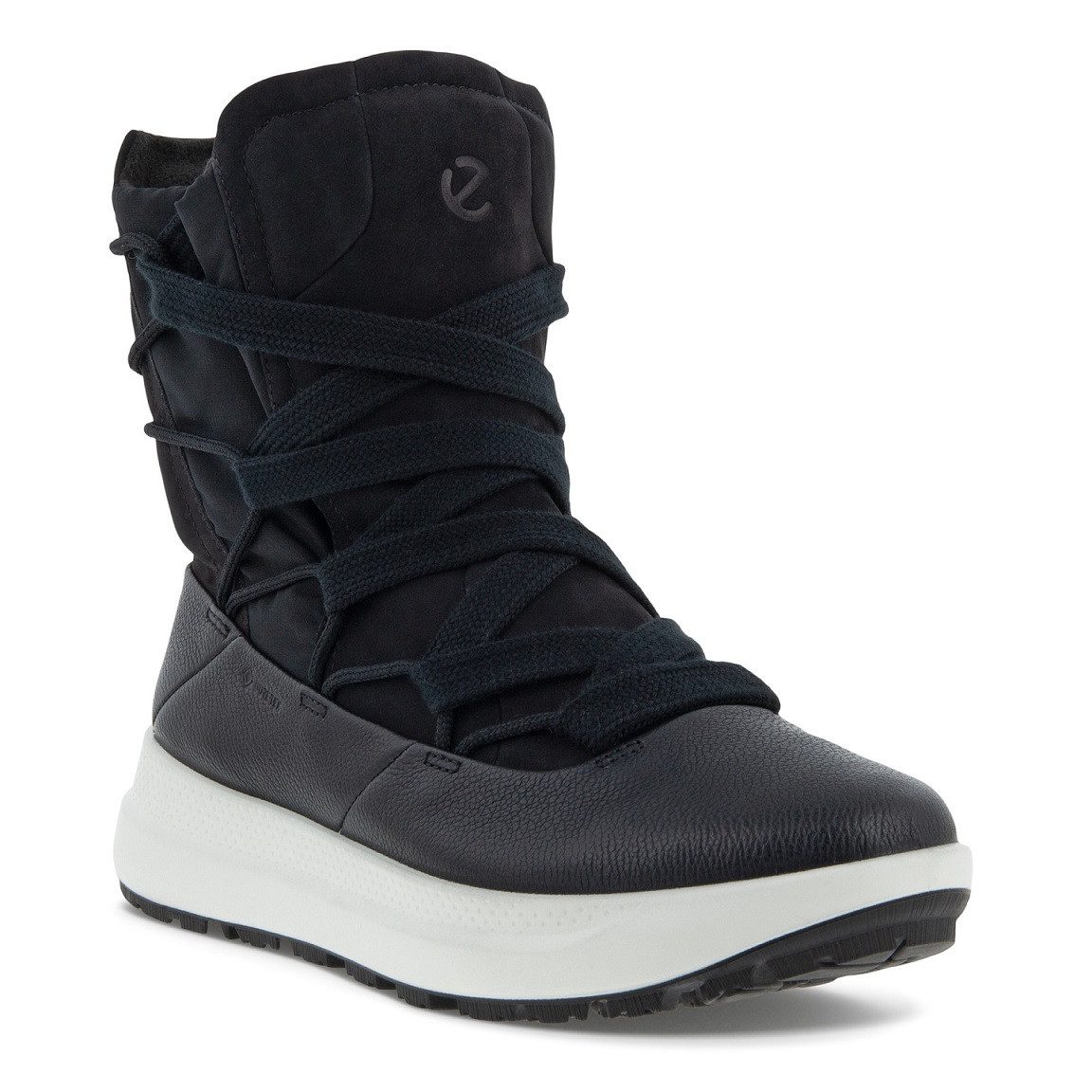 Ecco Solice Mid GTX PL (Yak-Nubukleder, wasserdicht) schwarz Damen Winterstiefel