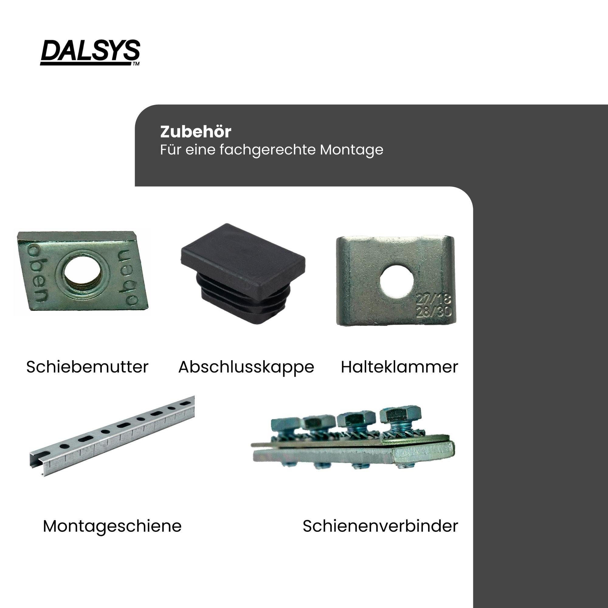 Dalsys St), Stahl Montageschiene (Hammerkopfschraube Bauschraube, für und einer zur Installationsschiene, verzinkter Anwendung 100 27/18 28/30, an