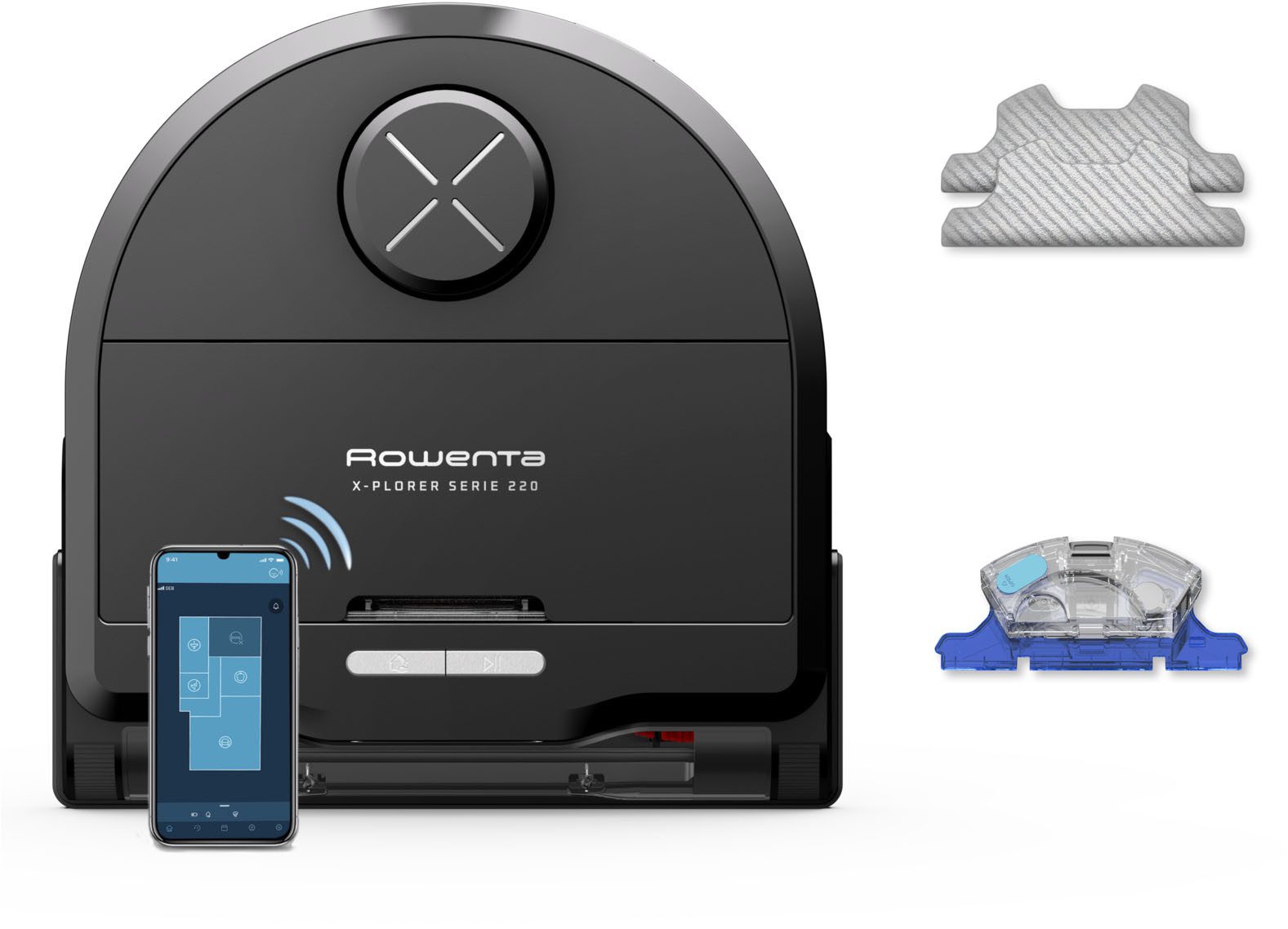 Rowenta Вакуумный робот mit Wischfunktion RR9465 X-PLORER Serie 220 RR9465, beutellos