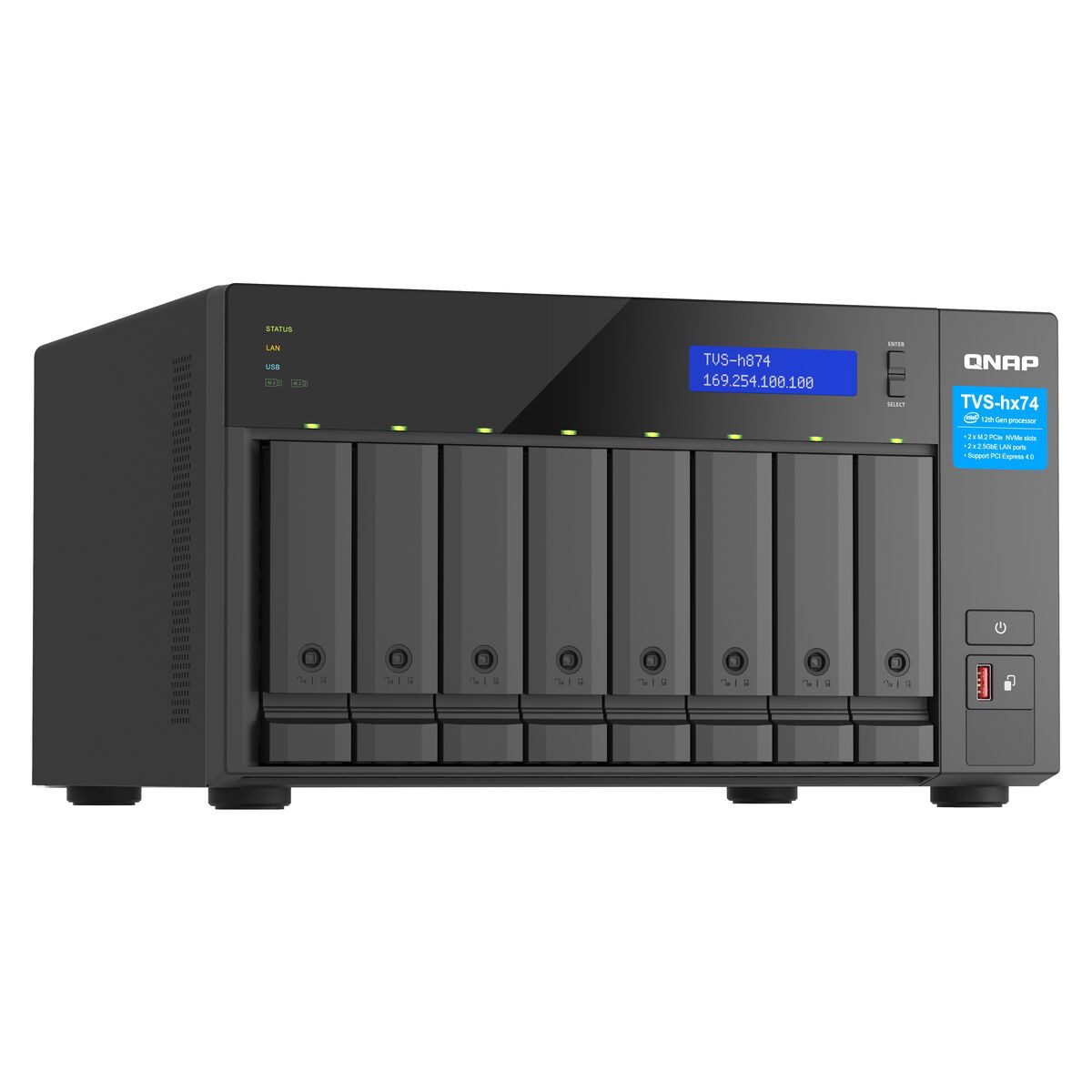 QNAP NAS-Server (Netzwerkspeicher Qnap TVS-H874T-I9-64G Schwarz)
