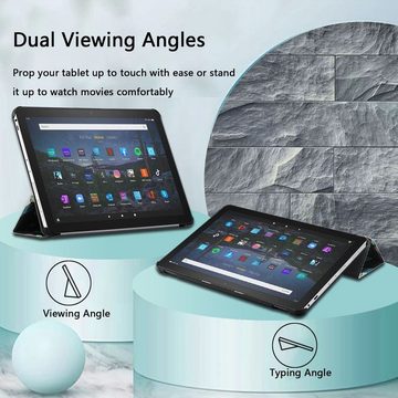 Wigento Tablet-Hülle Für Amazon Kindle Fire HD10 / HD10 Plus 2021 3folt Wake UP Smart Cover Etuis Hülle Case Schutz Motiv 3