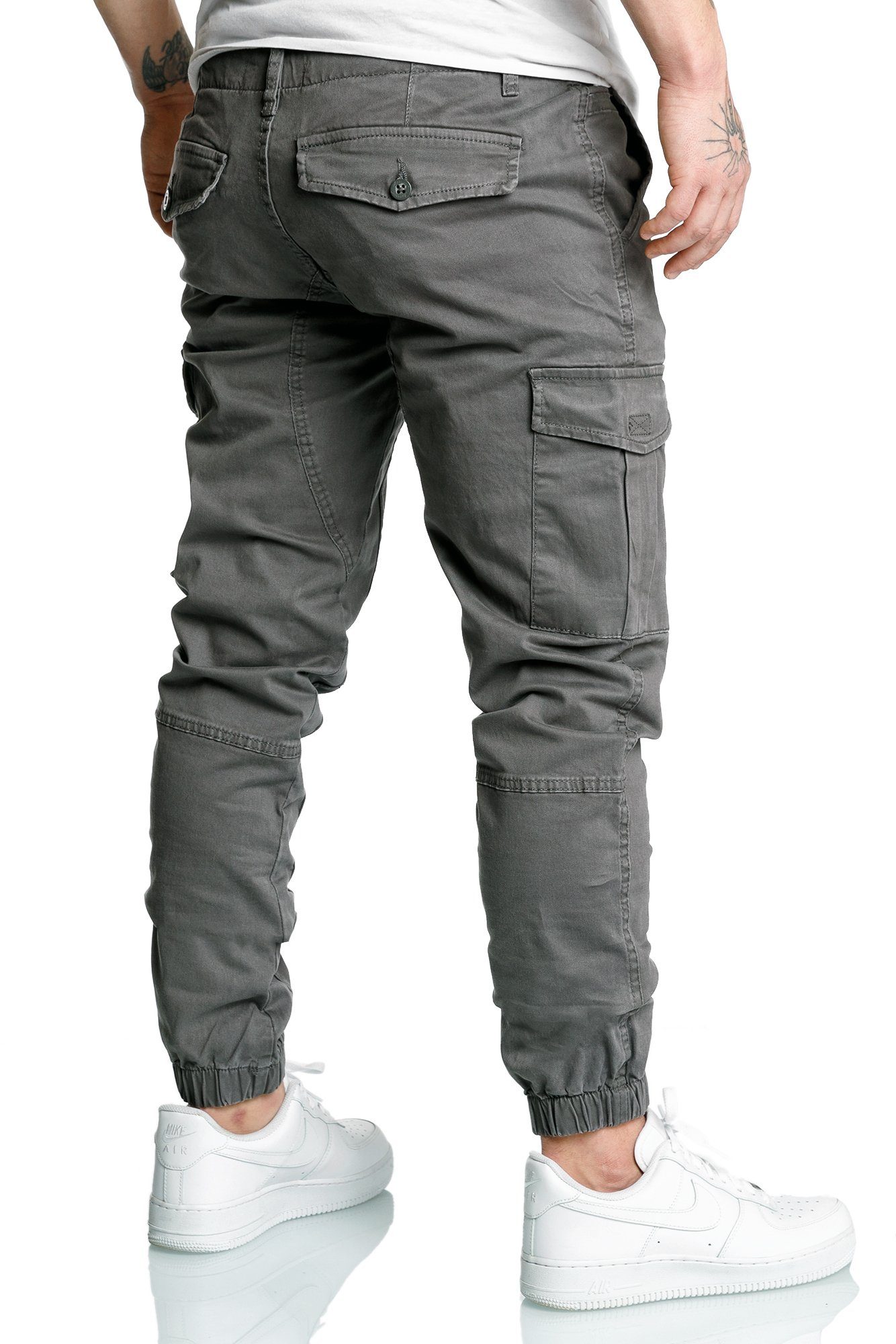 Amaci&Sons Chinohose RIALTO Cargo Jogger-Chino Herren Cargo Jogger Chino Jeans Hose