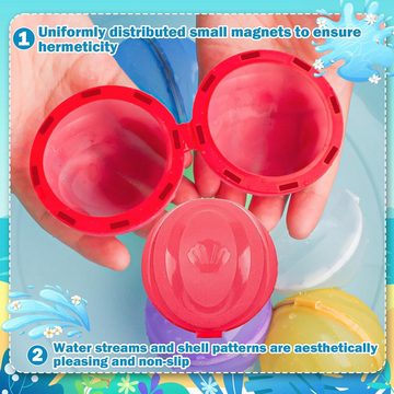 Familyroom Wasserball Wasserbälle 6er Set I Wiederverwendbar Wasserbomben I Kinderleicht, Silikonball mit Magnetverschluß