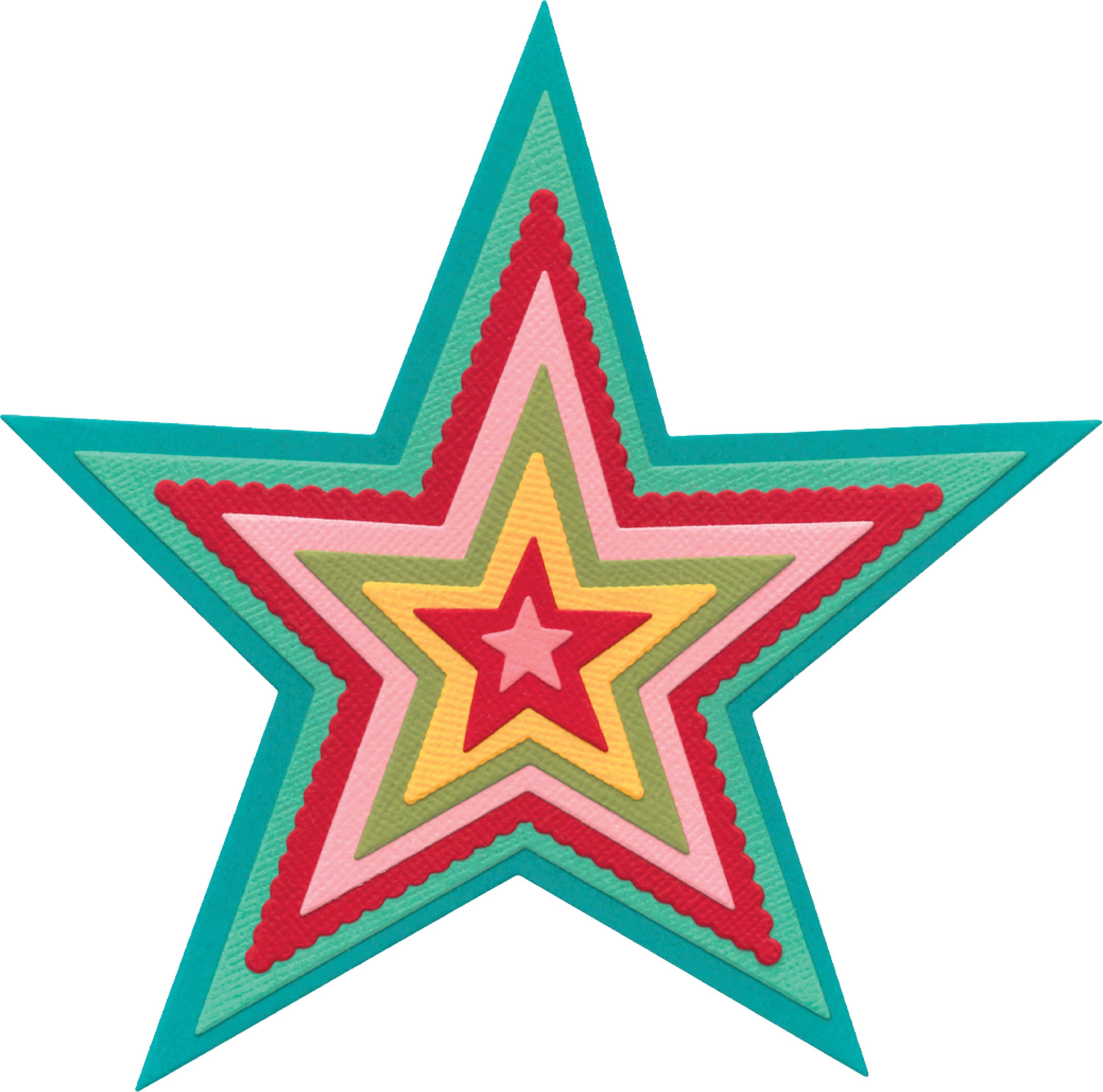 Sizzix Motivschablone Stanzschablone Stars, 8 Teile