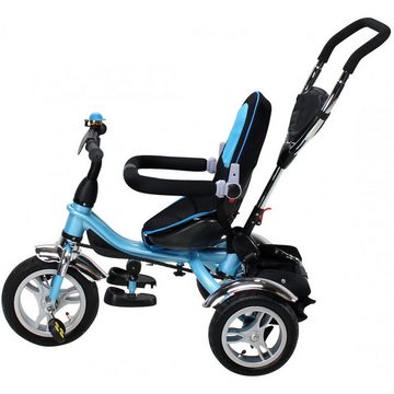 miweba Dreirad-Kinderwagen Kinderdreirad Schieber 7 in 1, blau