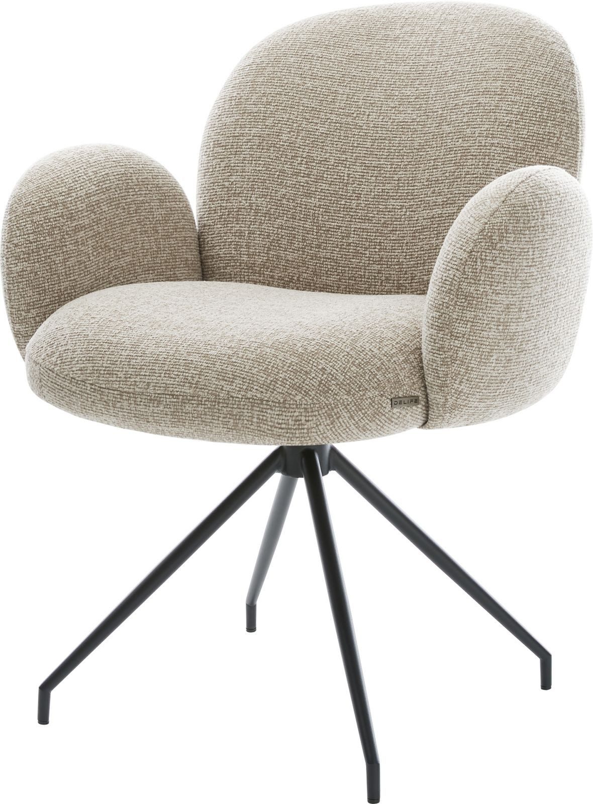 DELIFE Polsterstuhl Nube-Flex, mit Armlehnen Kreuzgestell günstig online kaufen