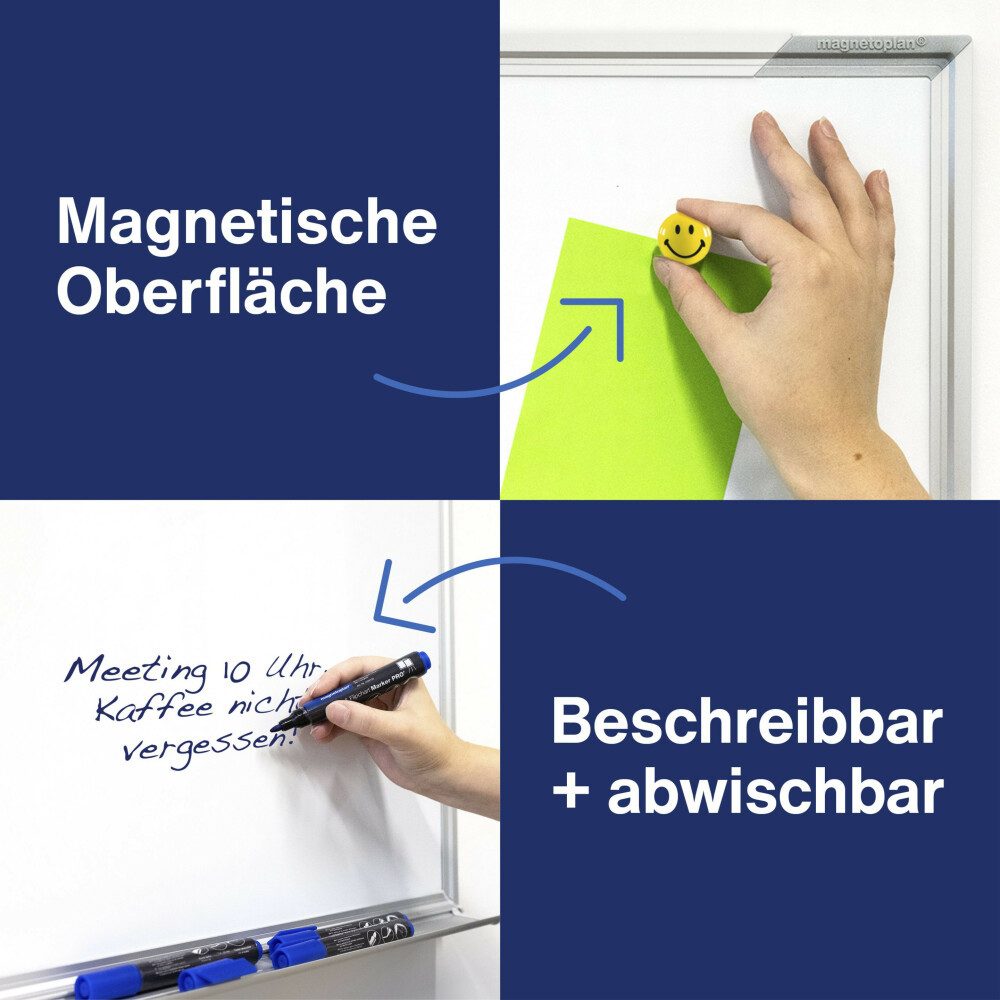 magnetoplan® Anzeigetafel Weißwand/Schreibtafel Design SP - Tafel magnetisch - 120x90cm (1-St)