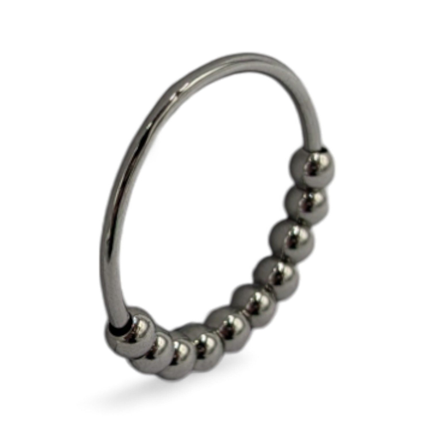 Eyecatcher Fingerring Bicolor Perlenring – 4 Farben zur Auswahl, Größen US6 bis US11 (Einzelring)