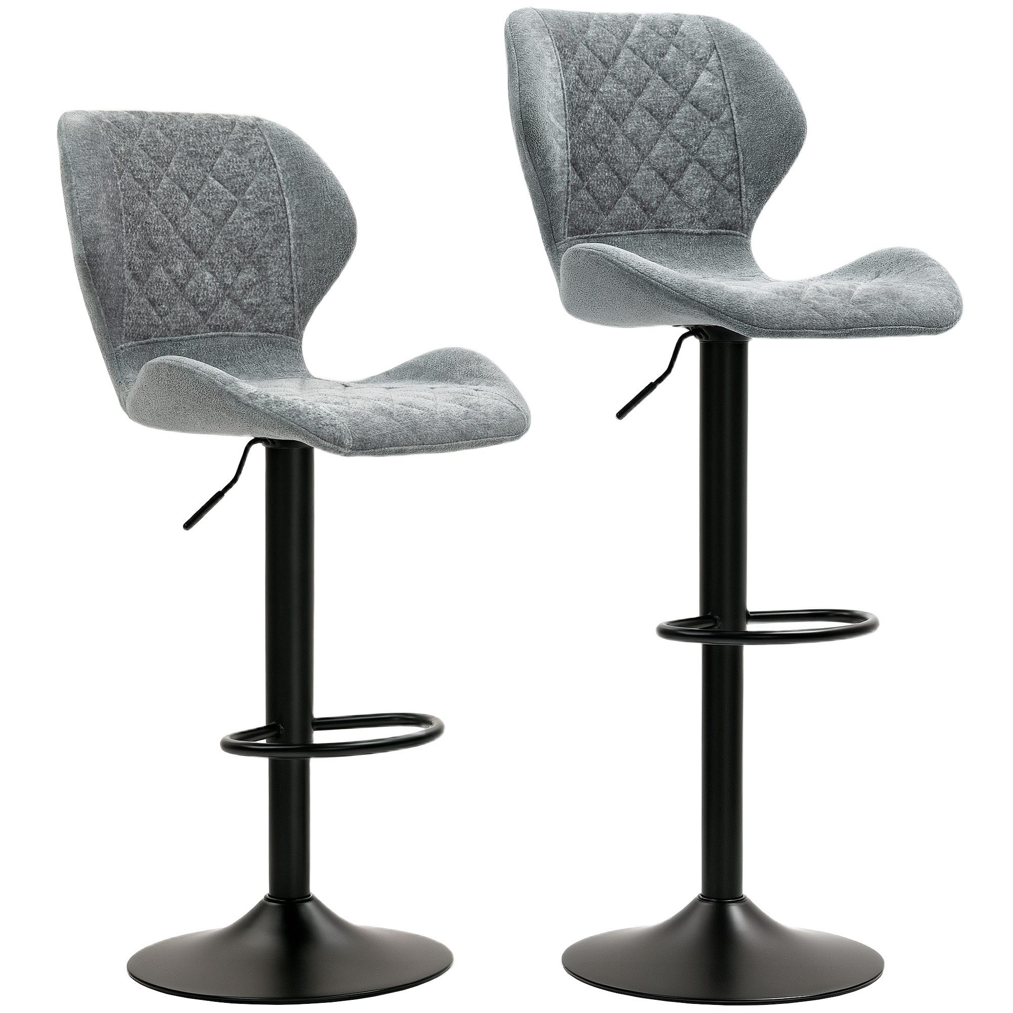 Barhocker Barstühle im 2er-Set, Höhenverstellbare Küchenhocker mit
