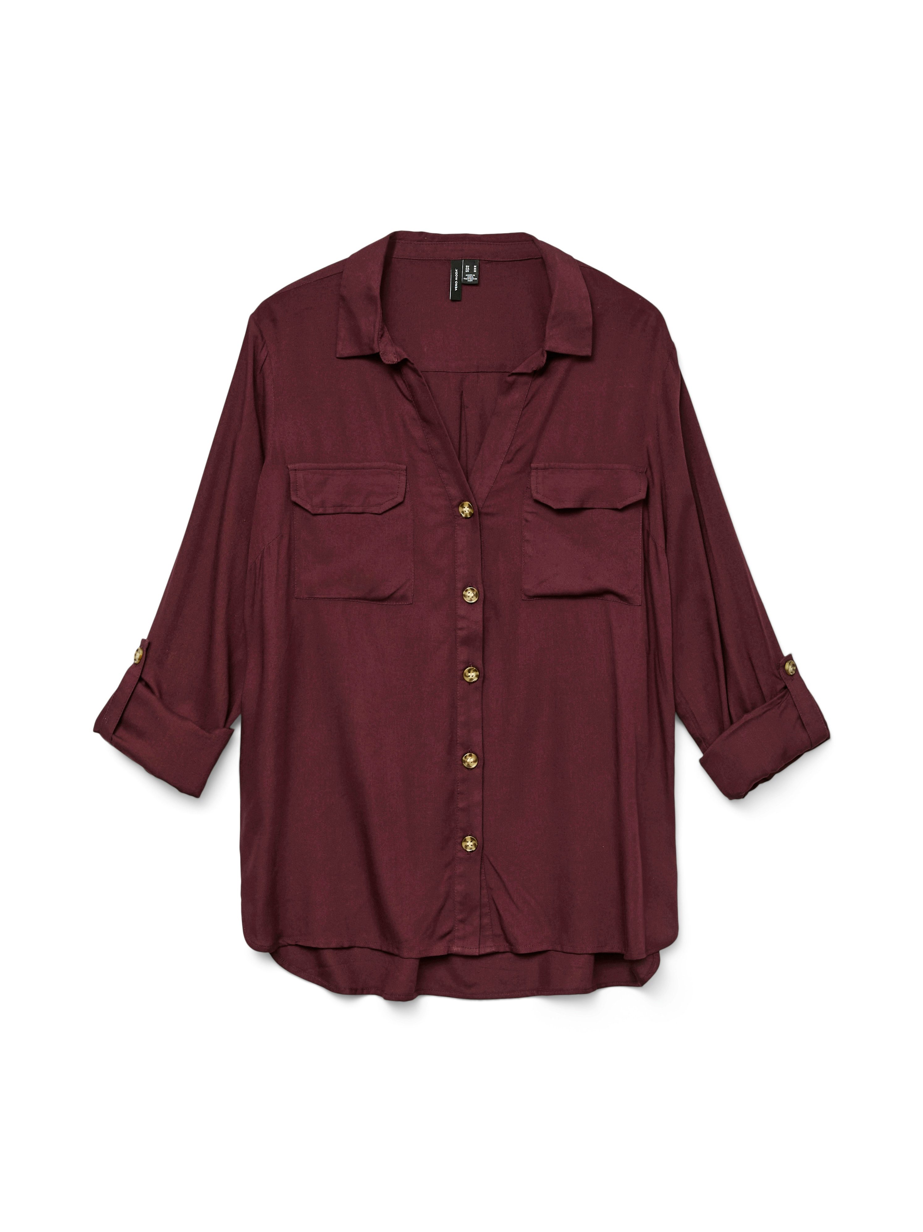 Vero Moda Hemdbluse VMBUMPY L/S SHIRT NEW WVN GA NOOS Viskose, regular fit – Bild 4 von 5