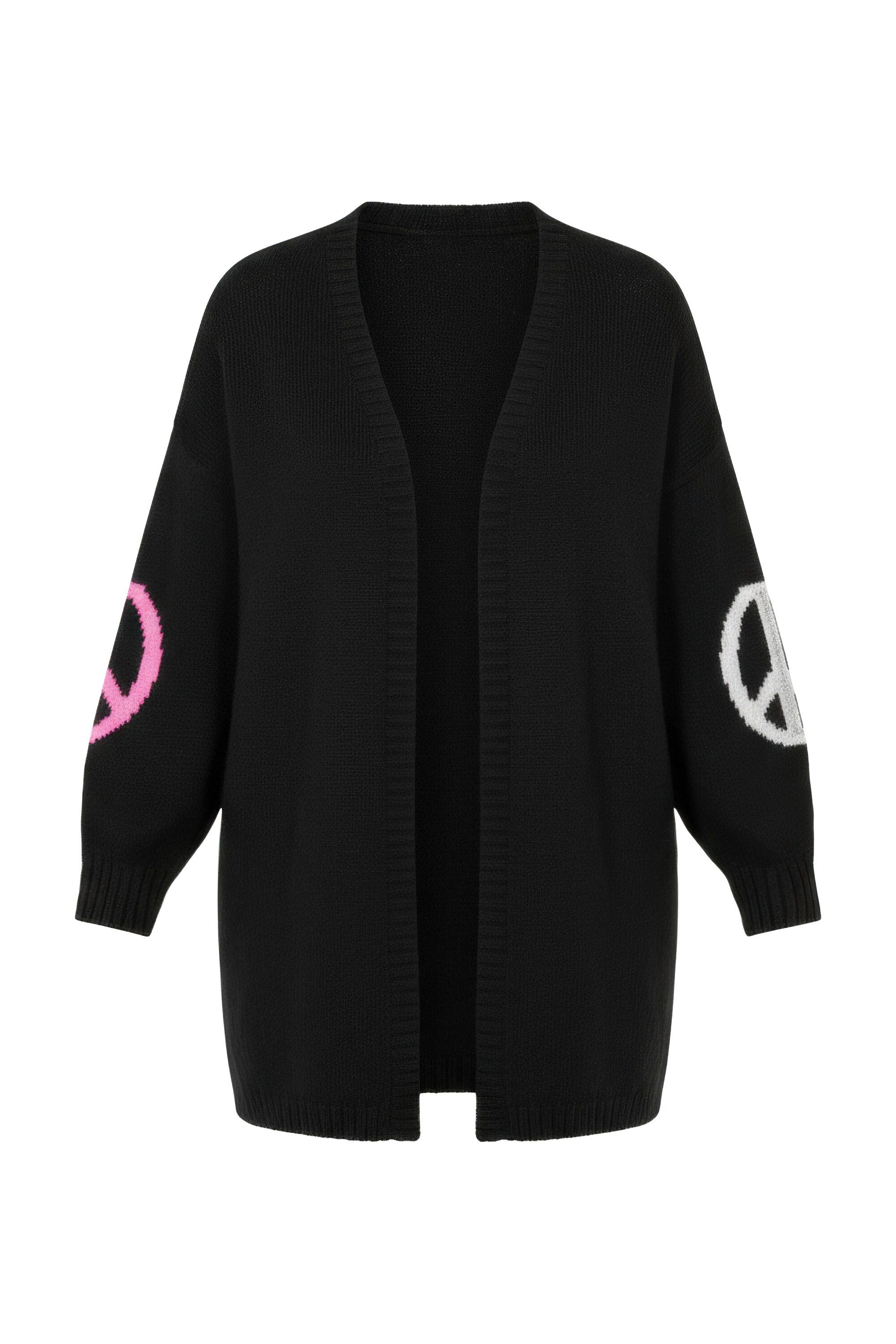 Angel of Style Strickjacke Strickjacke offener Loose Fit Peace-Zeichen günstig online kaufen