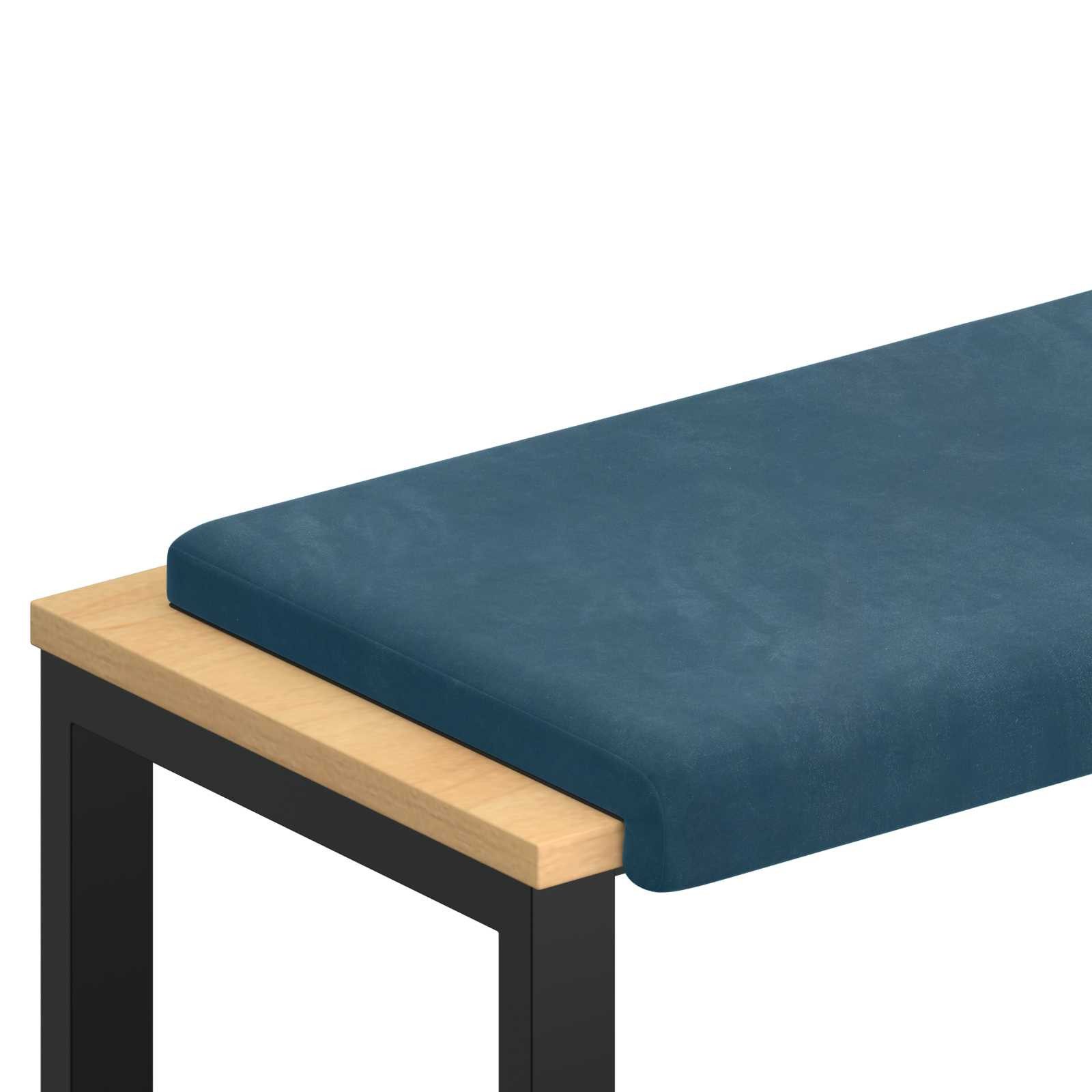 vidaXL Sitzauflage Bankkissen Samt Blau Tiefe 35 cm, (1 St)