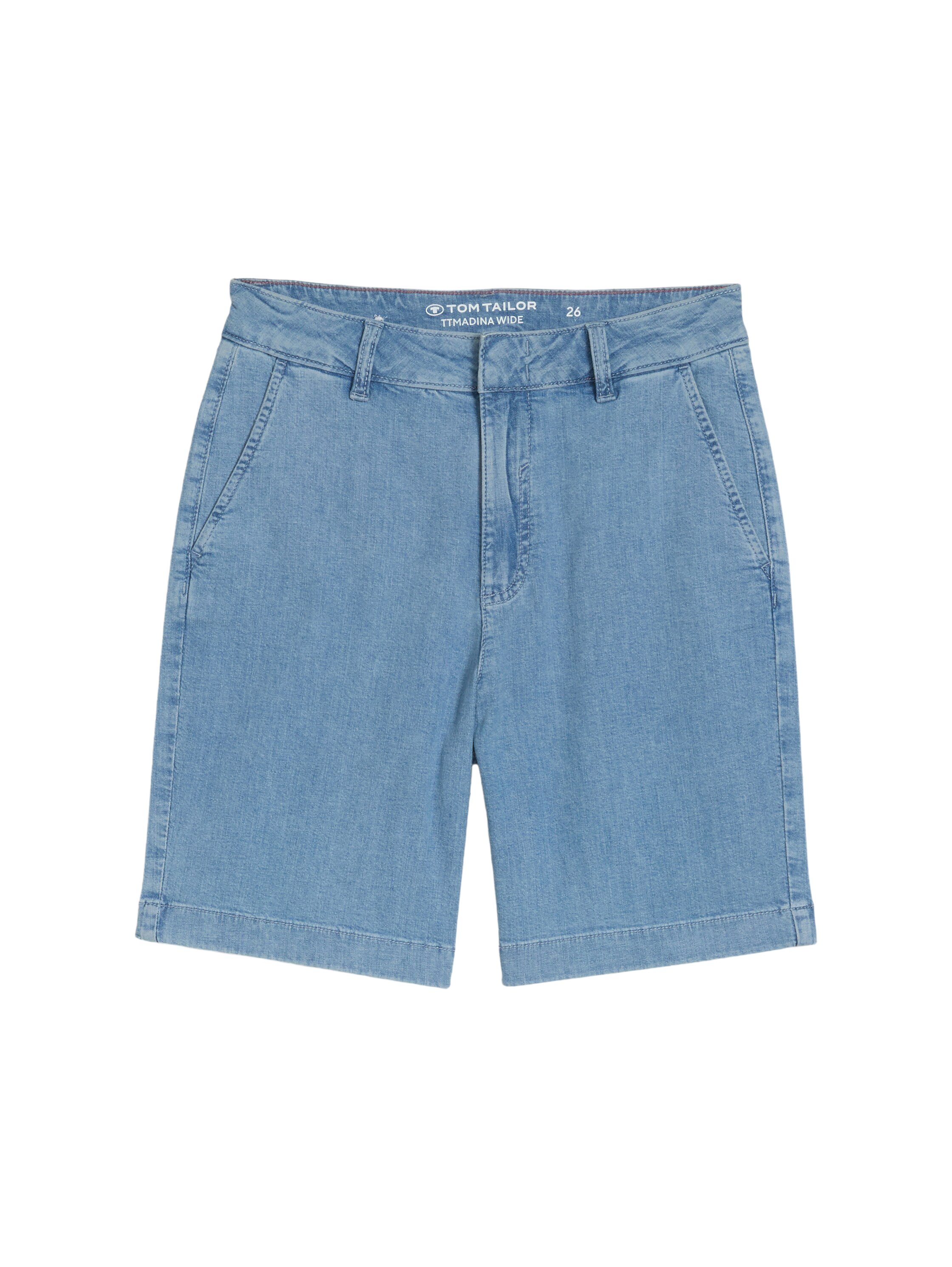 TOM TAILOR Jeansshorts W blau,Casual,Baumwolle,Unifarben,Slim Fit