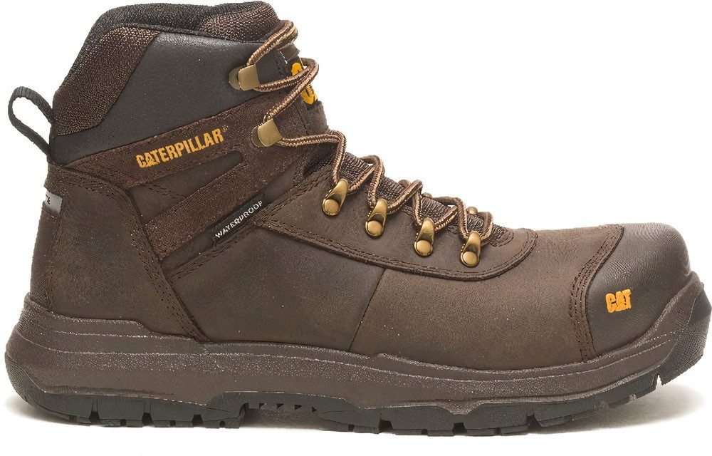 Caterpillar Herren Sicherheitsstiefel Exposition 4.5 – Braun, Größe 46, Rutschfeste Sohle