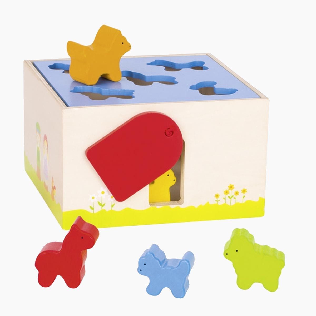 goki Lernspielzeug Sortierbox Bauernhoftiere (packung, 6-St., spar set), Spielspaß und Lernerfolge für kleine Entdecker