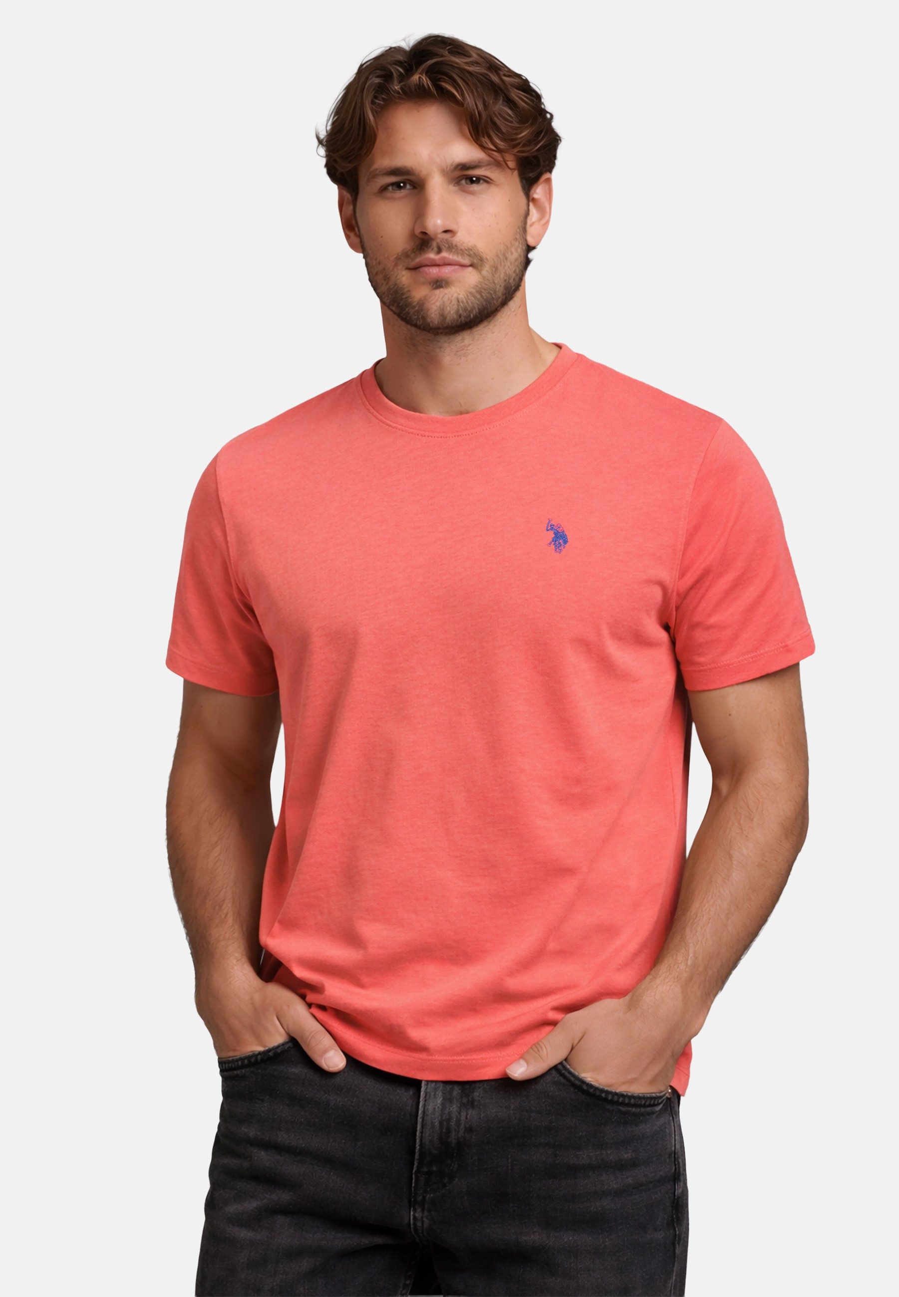 T-Shirt USCaaleb – Herren Basic mit Rundhalsausschnitt