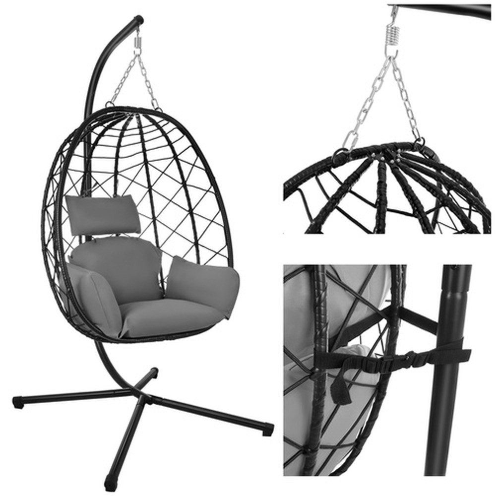 Gardlov Hängesessel Gartenschaukel Kokon mit Storchennestkissen (Spar-Set, 1-St., wasserdichte Kissen), mit angenehmer Schwingbewegung zum Entspannen oder Lesen