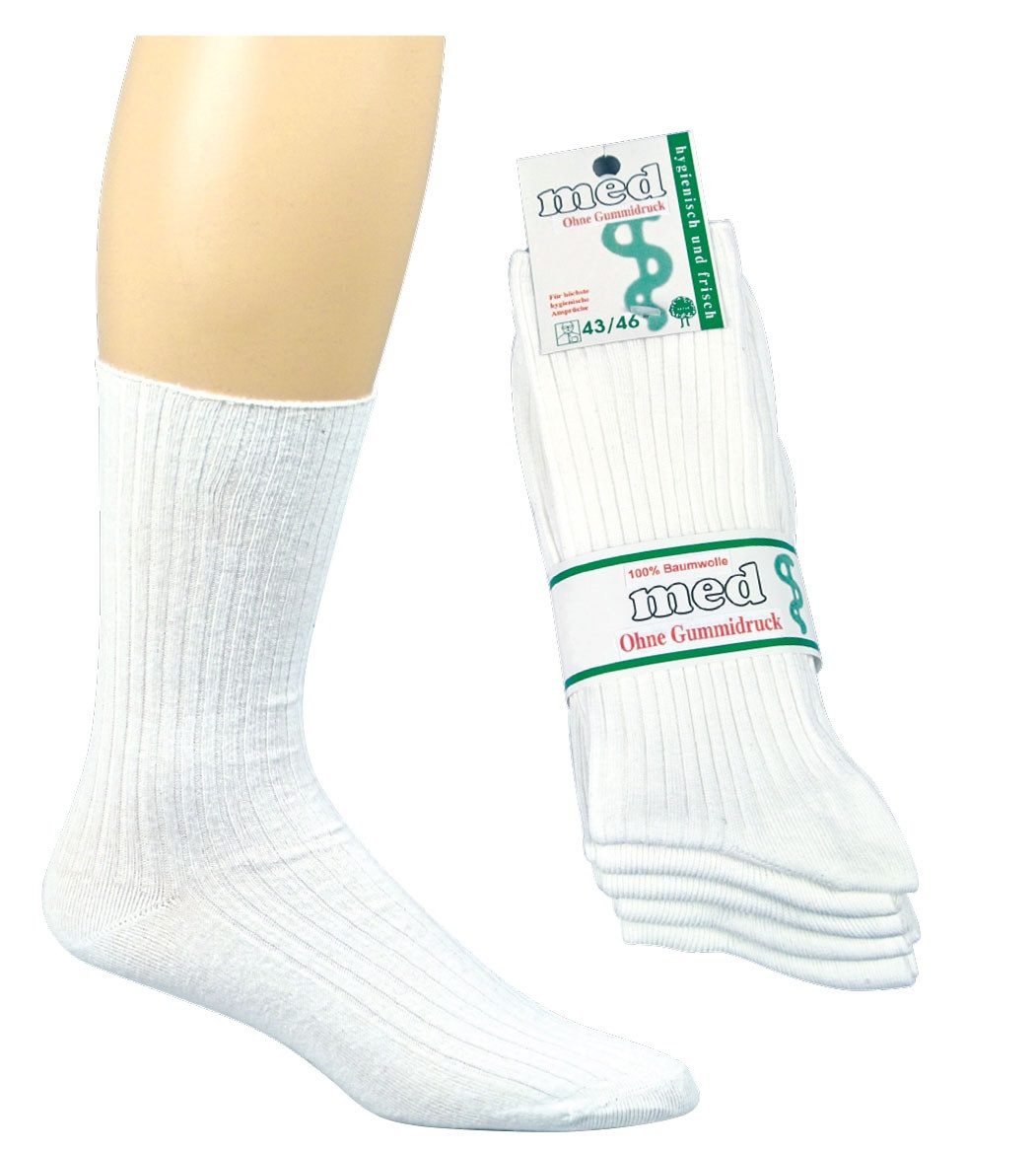 Wowerat Arbeitssocken 5 Paar Arzt-/Schwesternsocken, Berufssocken, 100% Baumwolle