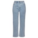 Buffalo Weite Jeans mit leicht ausgefranstem Beinabschluss, Culotte Jeans in 7/8-Länge