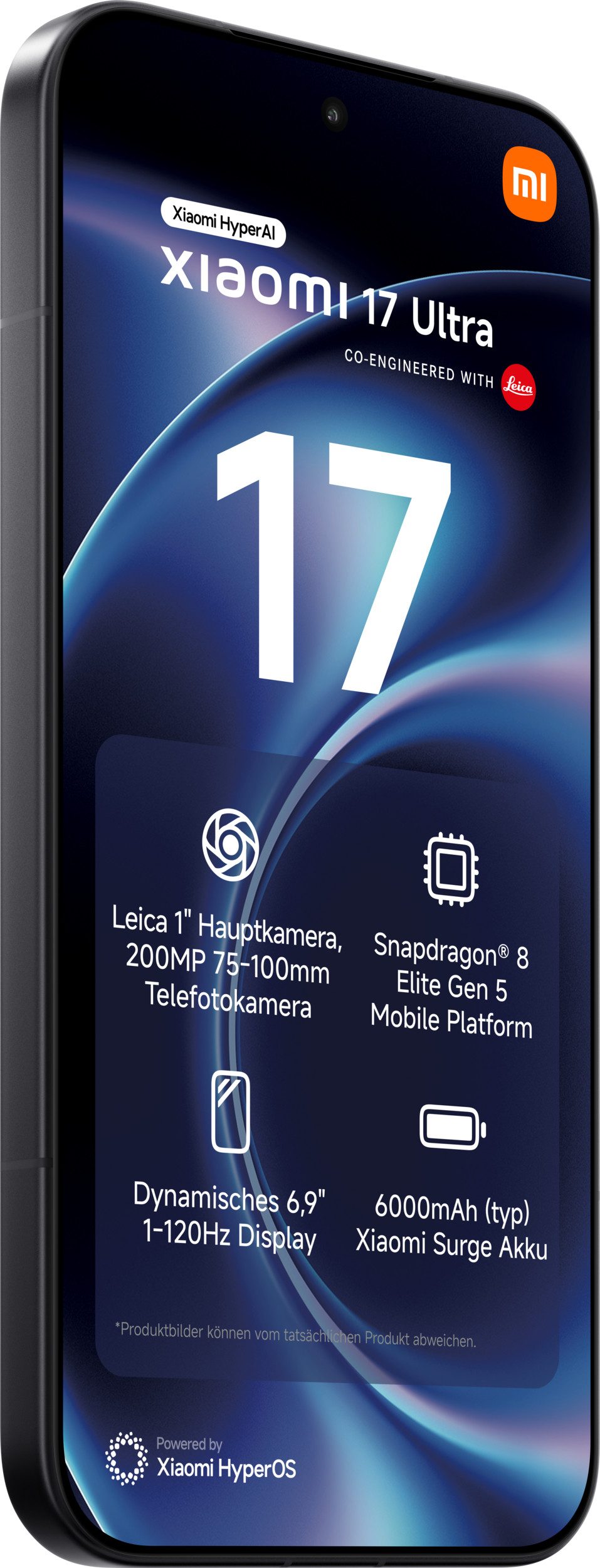Xiaomi Xiaomi 17 Ultra Schwarz 16 Gigabyte 512 Gigabyte Smartphone (512 GB Speicherplatz, 50 MP MP Kamera, Accelerometer,Gyro,Compass)
