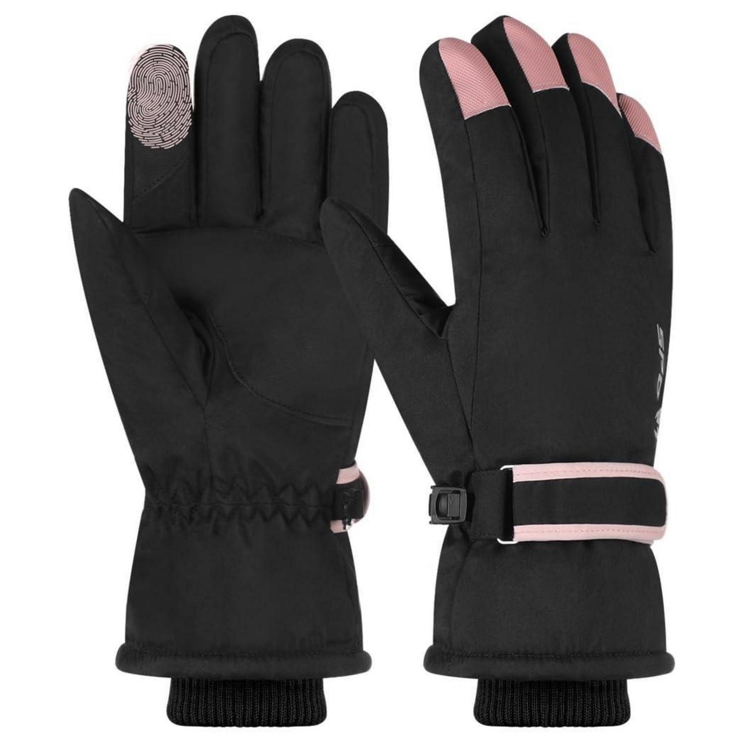 LuxusKollektion Snowboardhandschuhe Ski Handschuhe Thermo Wasserdicht Schwarz (1-St)