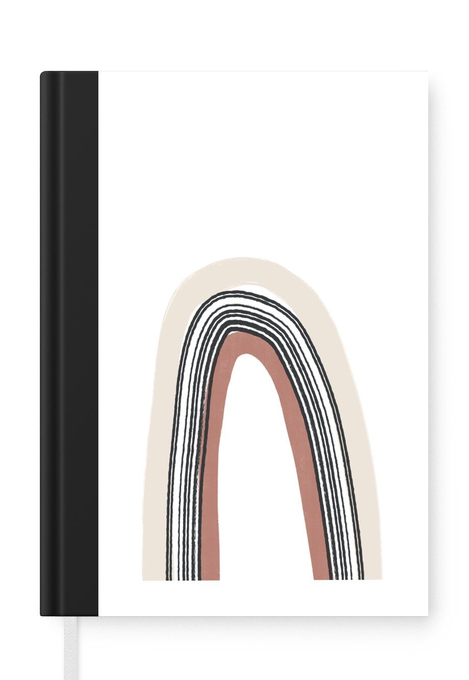 MuchoWow Notizbuch Regenbogen - Pastell - Design, Journal, Merkzettel, Tagebuch, Notizheft, A5, 98 Seiten, Haushaltsbuch