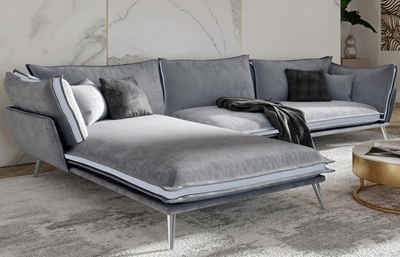 Sofa Dreams Ecksofa Stoff Design Polster Samtsofa Lobos L Form Stoffsofa, Loungesofa