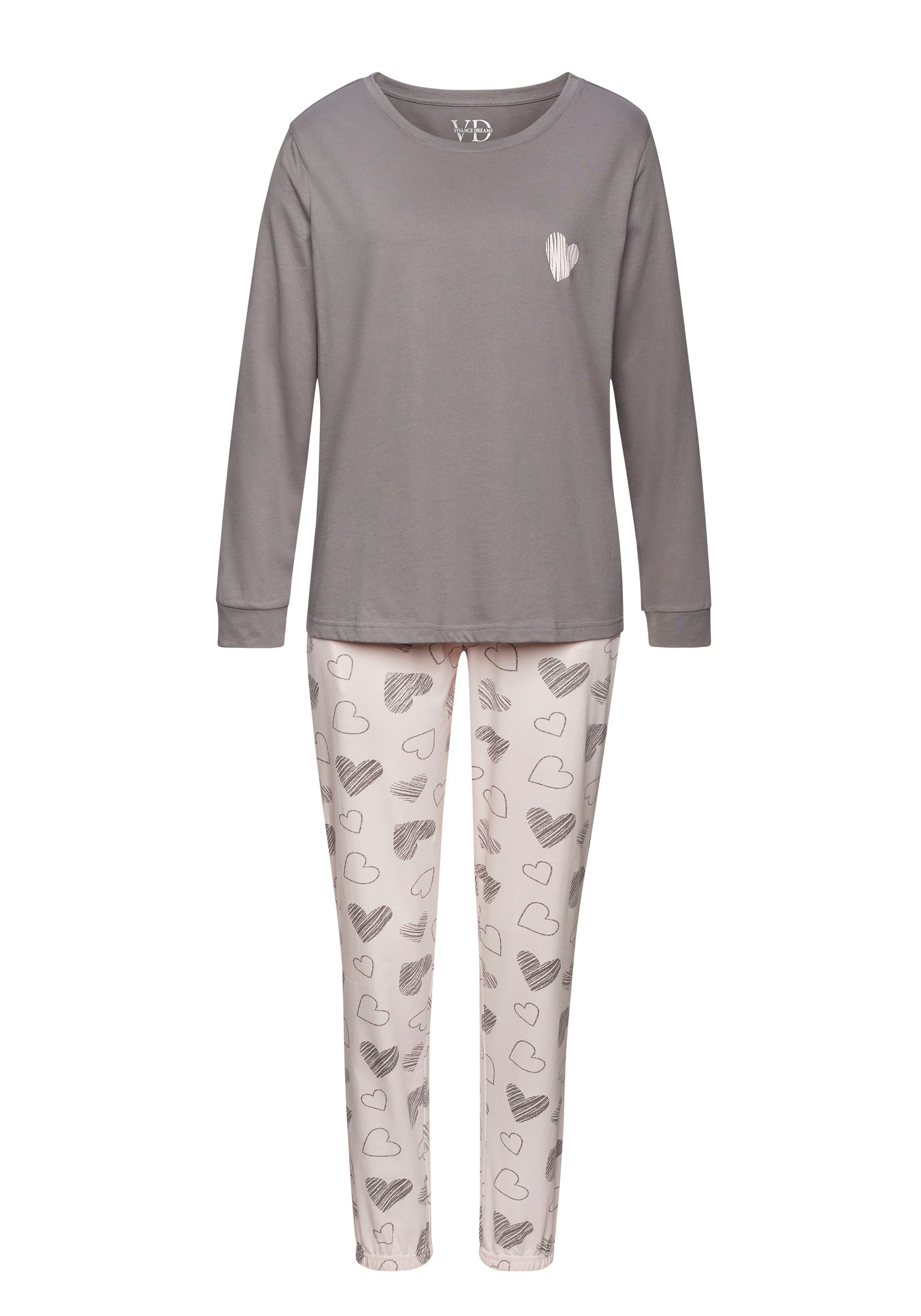 Vivance Dreams Pyjama mit süßem Herzchen-Print. € 24,99