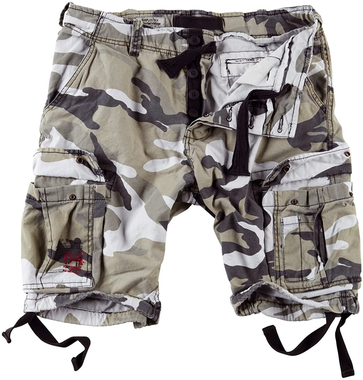 Trooper Cargoshorts Airborne Bermuda Baumwolle Sommer Shorts Kurze Hose Army knielang Unifarben, Camouflage, Cargo Shorts