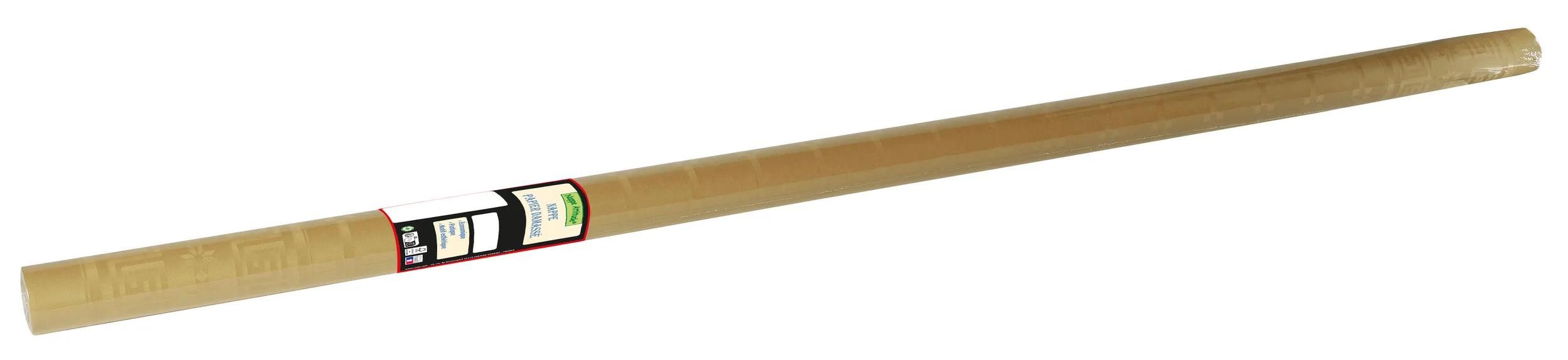 PROnappe Tischband 12x Papiertischdecke Rolle Damastprägung 6x1,18m Schnurbraun RD260668I