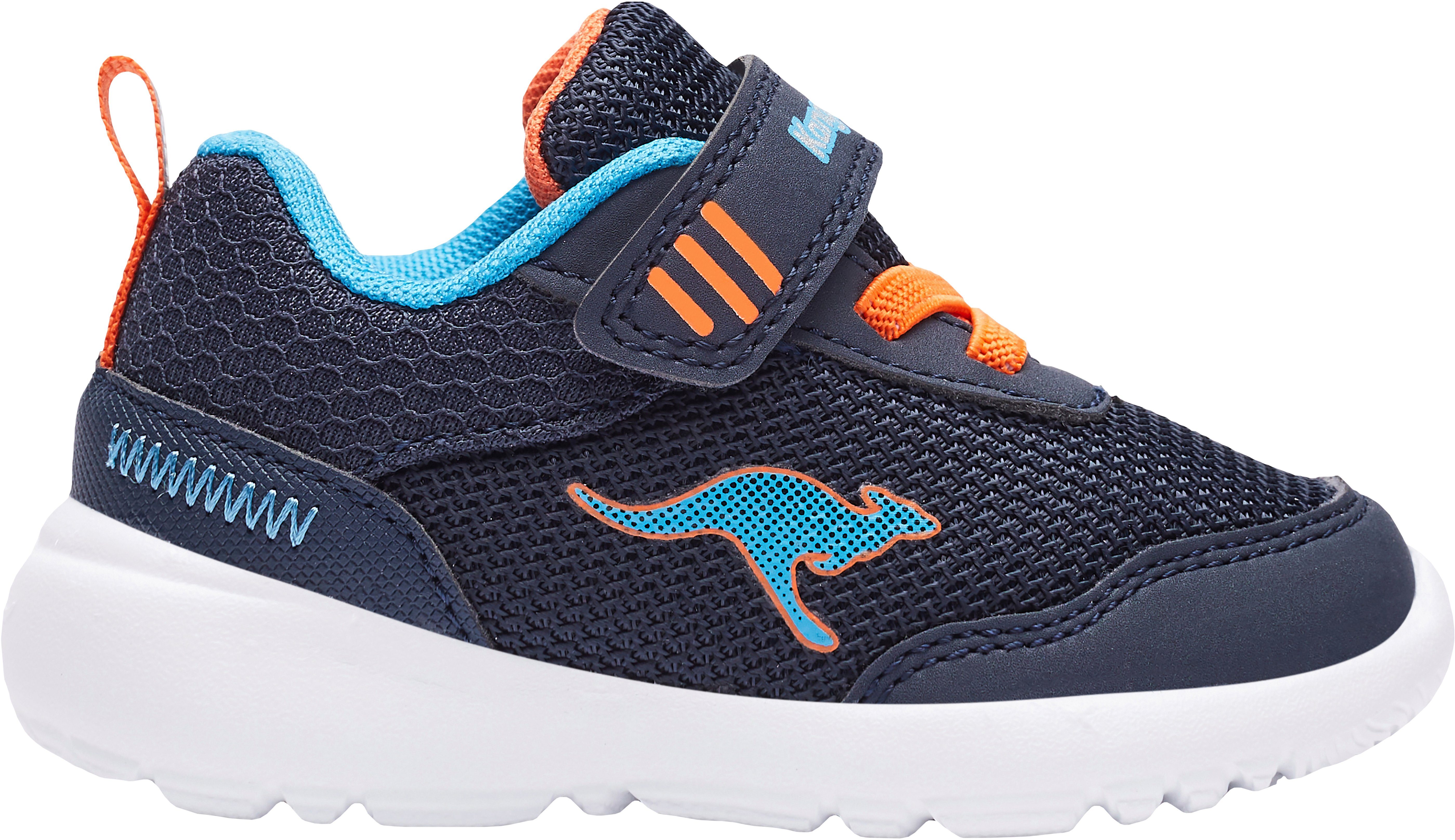 Sneaker KY-Lilo KangaROOS Klettverschluss EV navy-orange mit