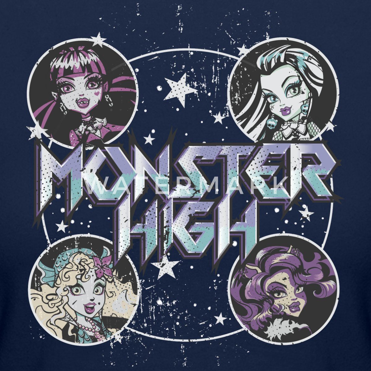 Spreadshirt T-Shirt Monster High™ Draculaura, Frankie Stein & Freunde Crop Top (1-tlg)