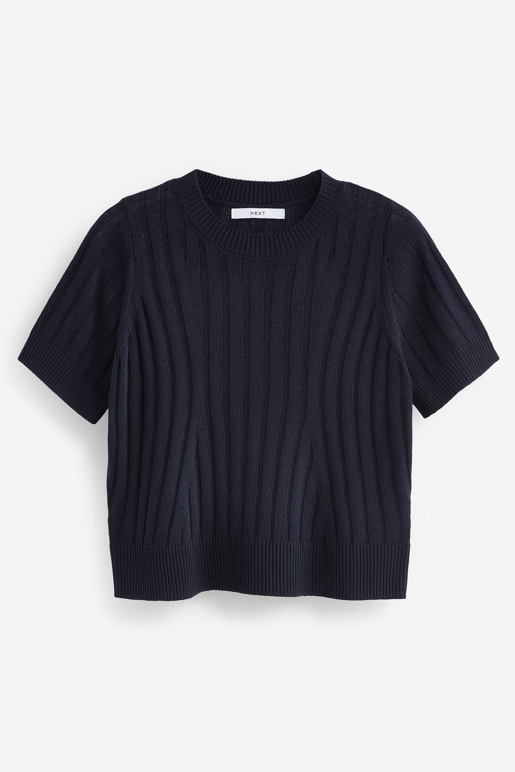 Next Kurzarmpullover T-Shirt aus Leinengemisch (1-tlg)