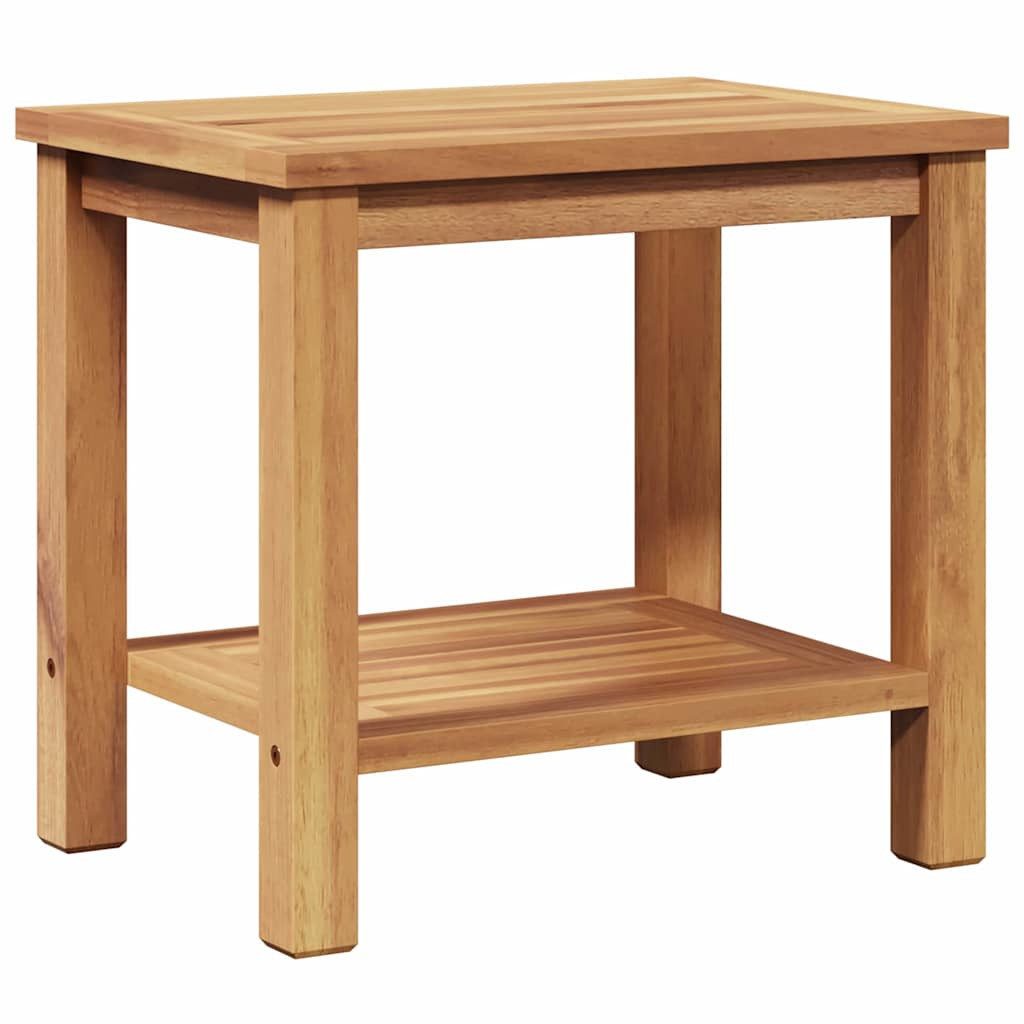 Gartentisch Couchtisch mit Speicher Braun 50 x 35 x 45 cm Massivholz