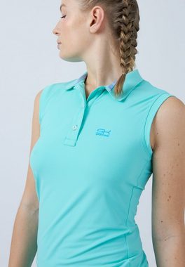 SPORTKIND Funktionsshirt Golf Polo Shirt ärmellos Mädchen & Damen mint
