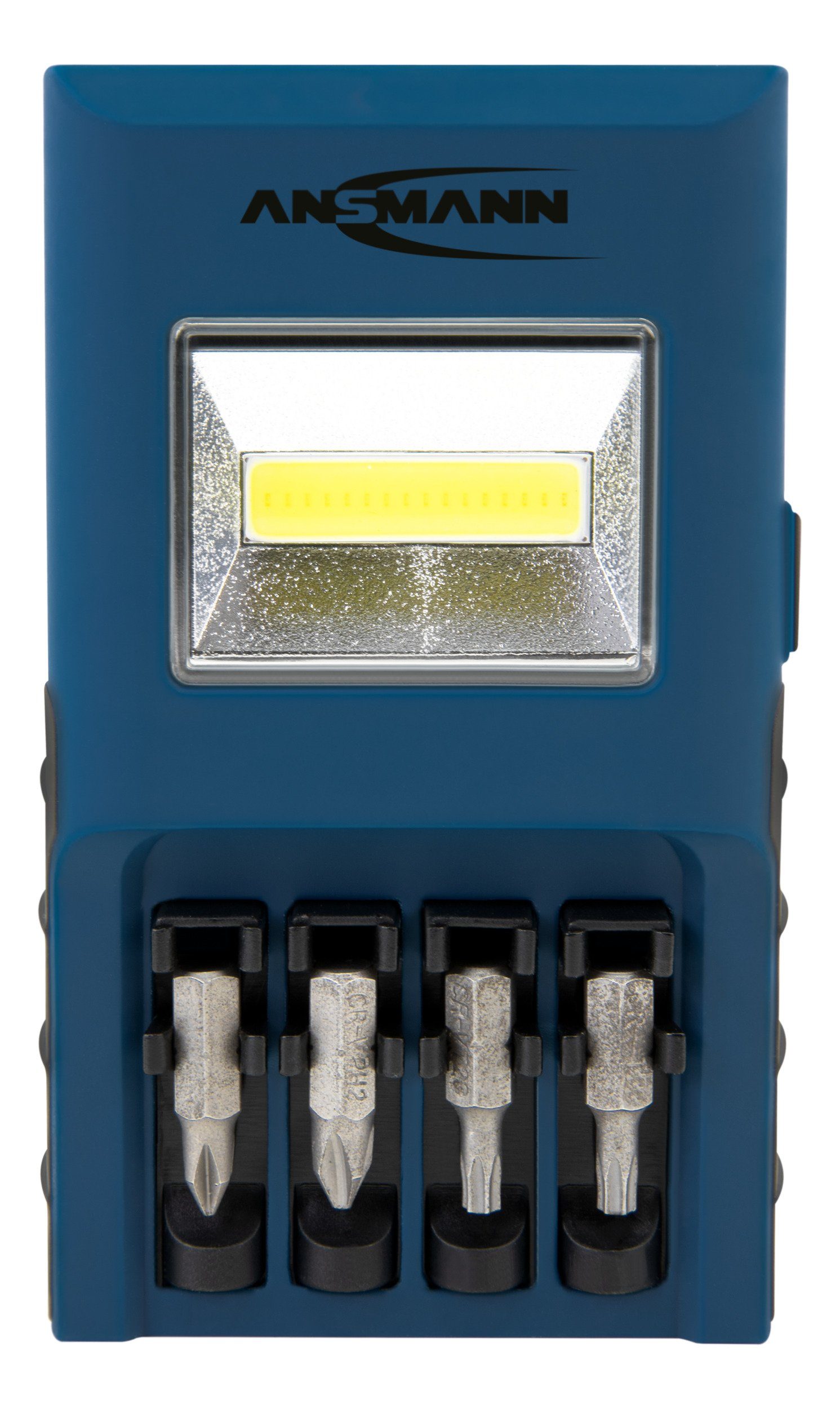 ANSMANN AG LED Arbeitsleuchte LED Werkstattlampe 200 Lumen inkl. 4 Bits - Arbeits-Leuchte/Lampe, COB-LED