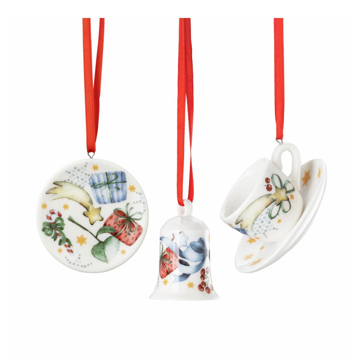 Hutschenreuther Christbaumschmuck Sammelserie Weihnachtslied 2025 Weihnachtsgeschirr, 3-tlg.