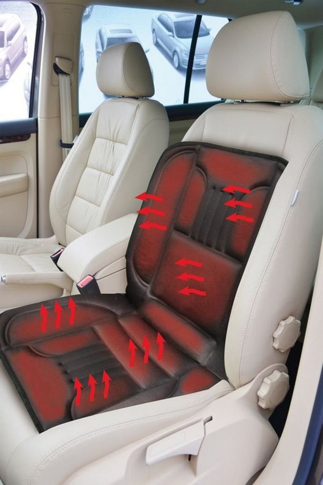 Dunlop Sitzheizkissen Autositzheizung mit 2 Heizstufen beheizbare  Sitzauflage Heizmatte Sitz