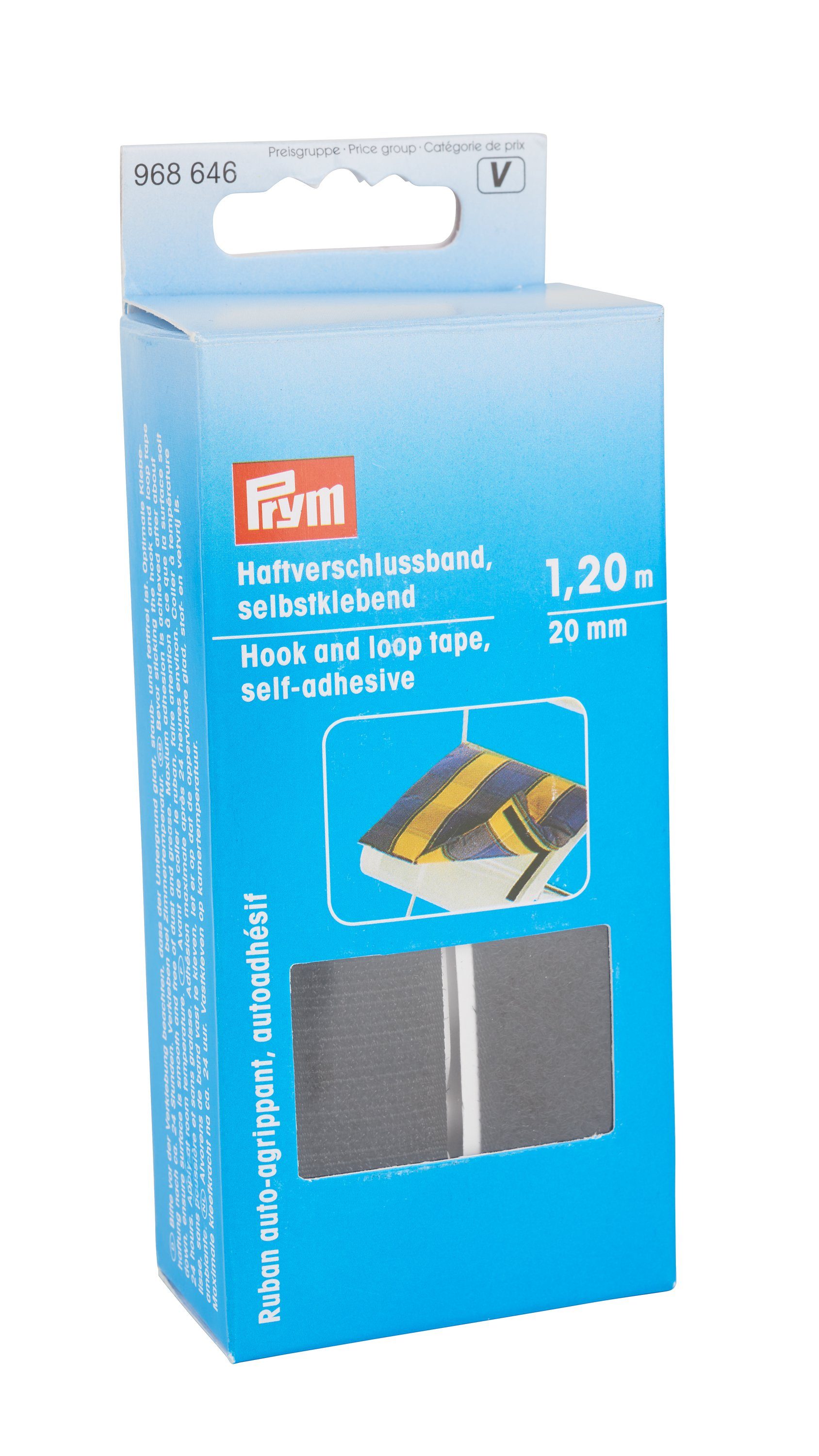 Klettband Klettband selbstklebend 20 mm, Prym, 1,2 m lang