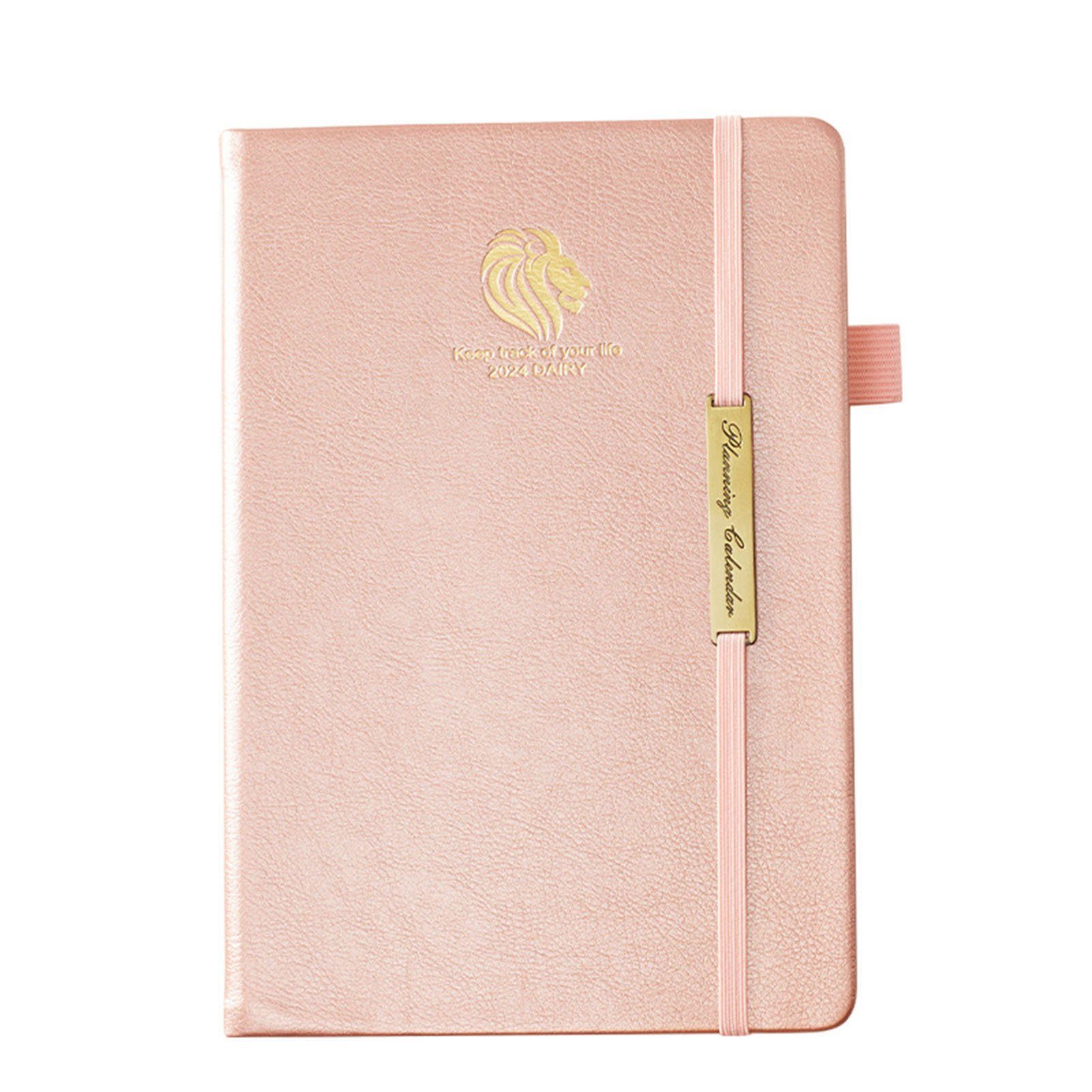 Blusmart Notizbuch Stilvolle Hobelbücher Mit Ledereinband, Mehrzweck-Tagebuchbücher pink