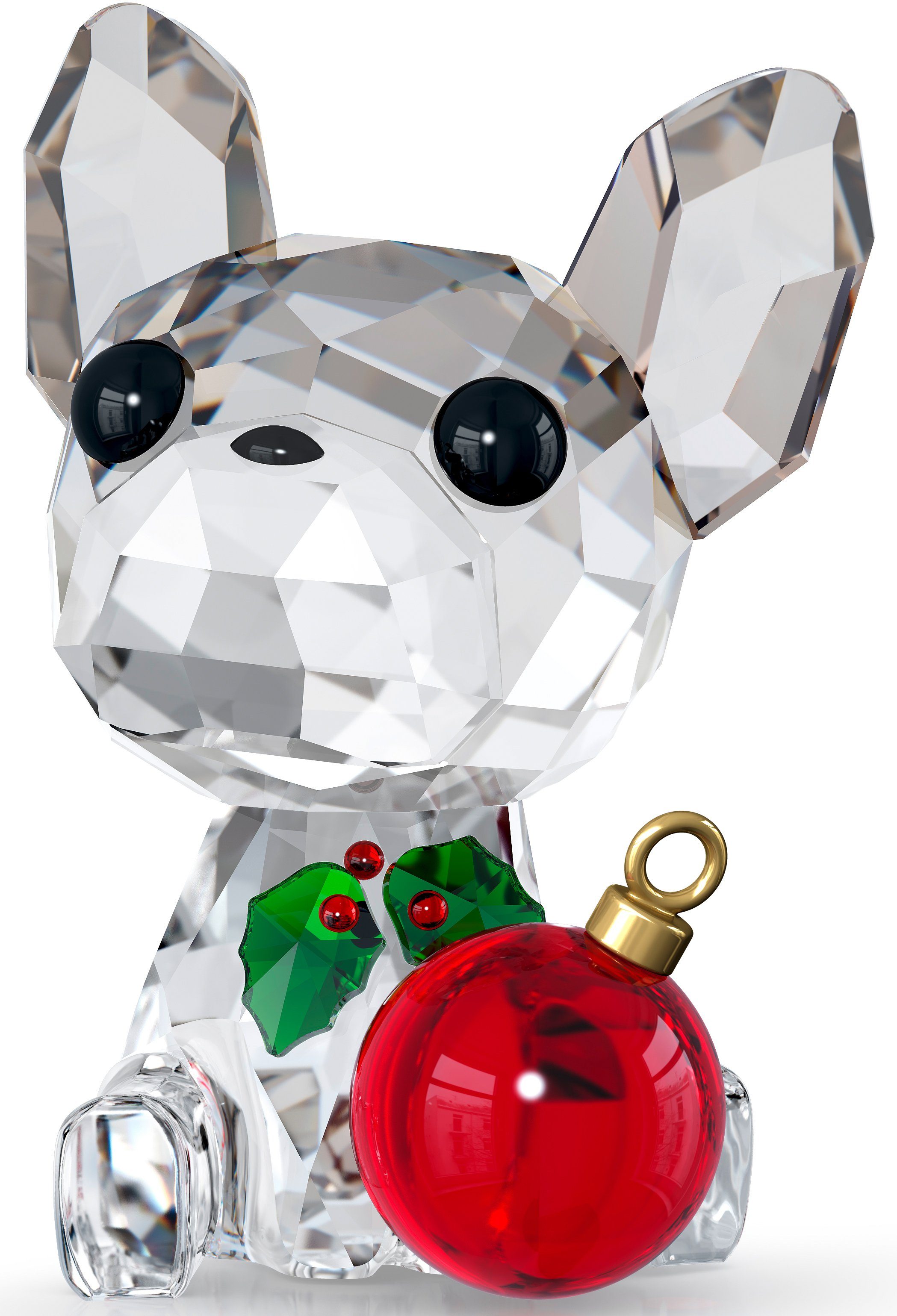 Swarovski Dekofigur Holiday Cheers Französische Bulldogge, 5625662 (1 St), Swarovski® Kristall