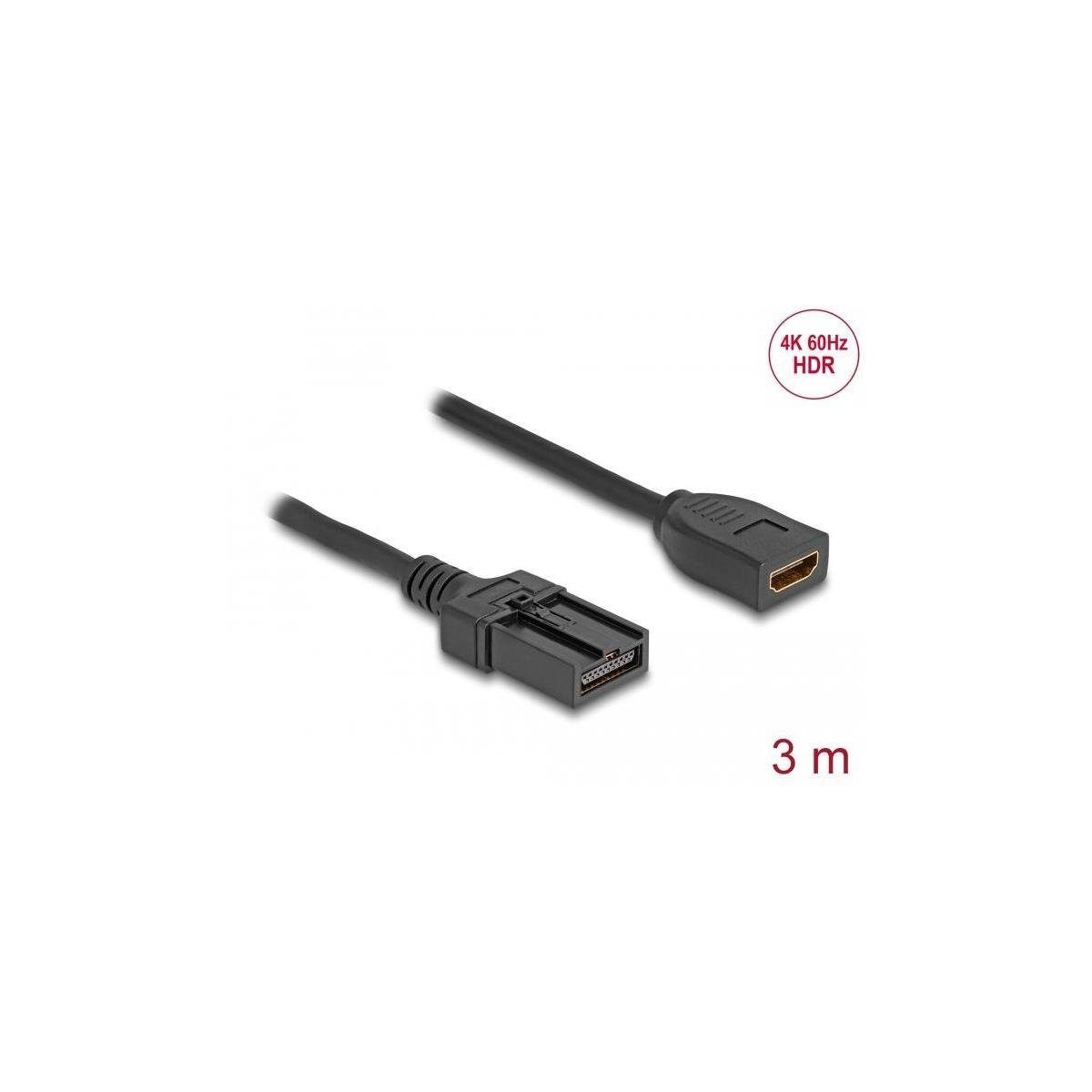 Delock HDMI Automotive Kabel HDMI-A Buchse auf HDMI-E Stecker,... Computer-Kabel, HDMI-A, HDMI (100,00 cm) | Monitorkabel