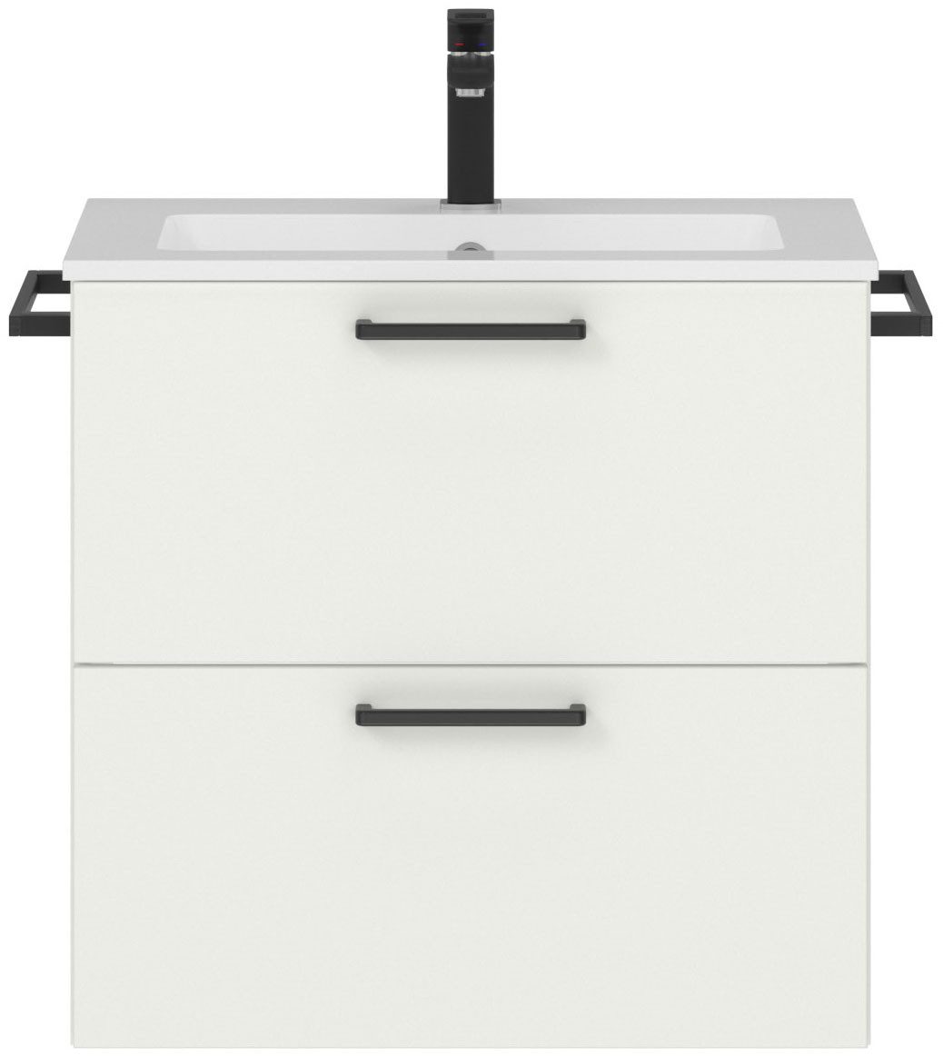 nobilia® Waschtisch-Set Tolvina, (1-St., vormontiert, mit Soft-Close), in vier Breiten