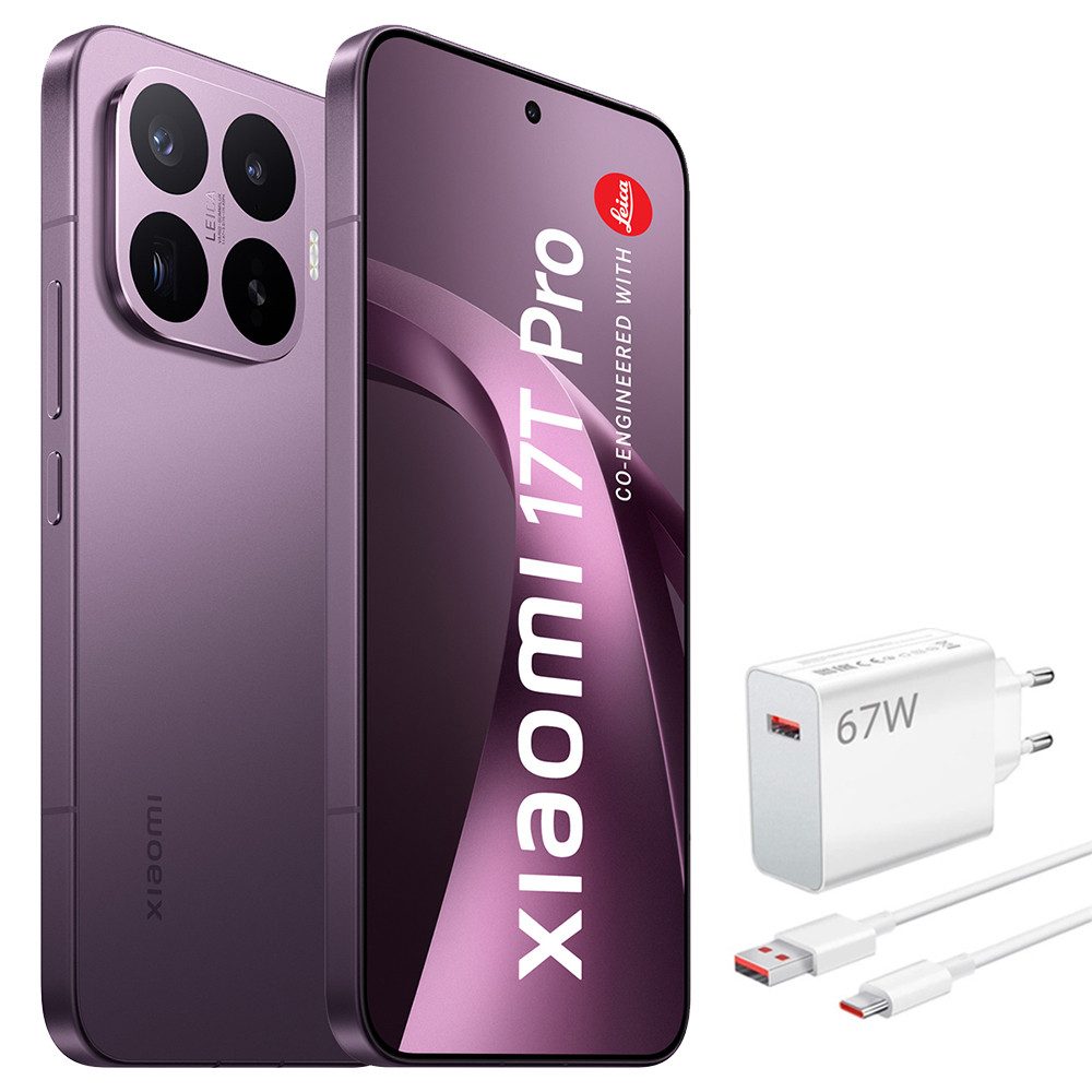 Xiaomi 17T Pro 12+512GB Smartphone & 67W HyperCharge Handy (50 MP Kamera)