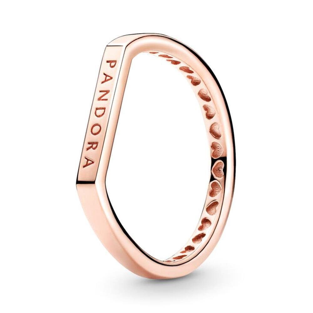 Pandora Fingerring PANDORA Logo Stacking Ring für Damen, rosé