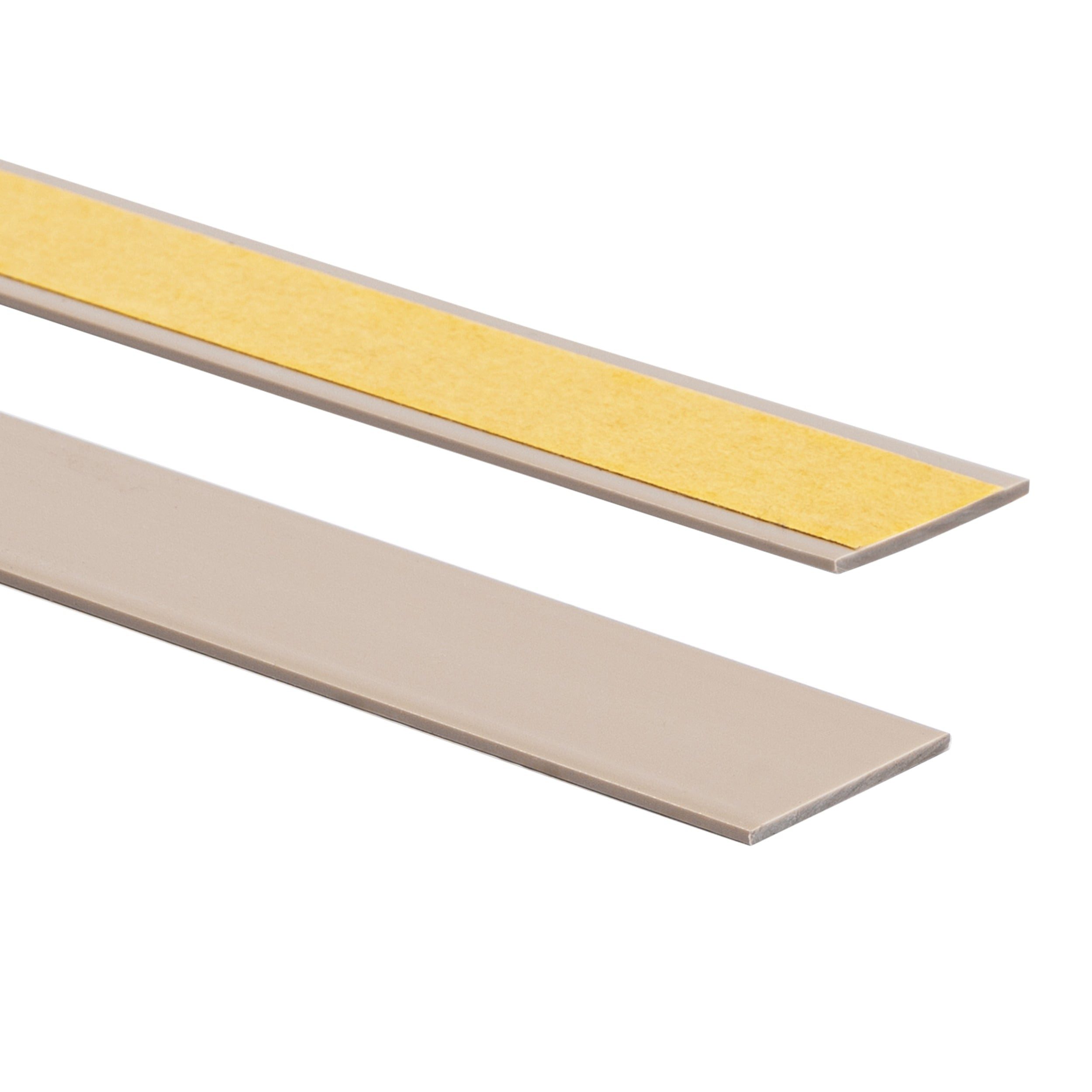 Quest Zierleiste Flachleiste selbstklebend 40 mm, 10-m-Rolle, Selbstklebend, Kunststoff (PVC), 1-St., selbstklebend, 40 mm breit, 10 m Rolle