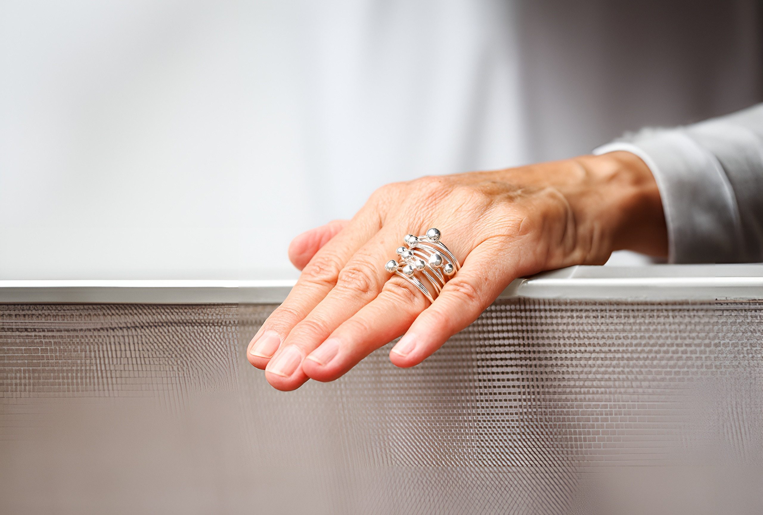 SILBERMOOS Silberring Kugelring aus 10 frei beweglichen Einzelringen, 925 S günstig online kaufen