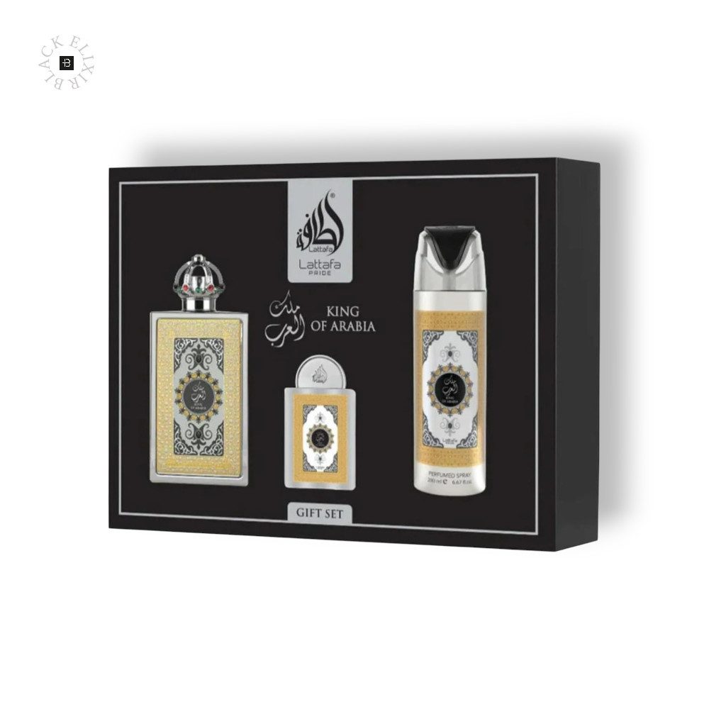 Lattafa Duft-Set Lattafa Pride King of Arabia Giftset EDP 100ML + EDP 20ML + PERFUMED